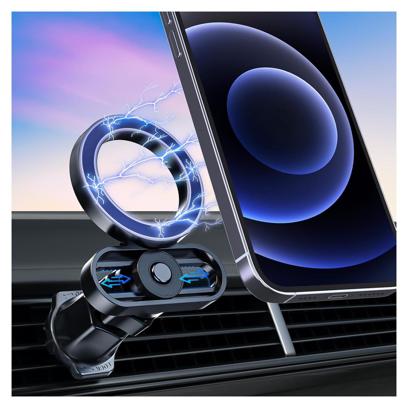 Soporte Magnético para Coche Bokilino MagSafe Ajustable Negro