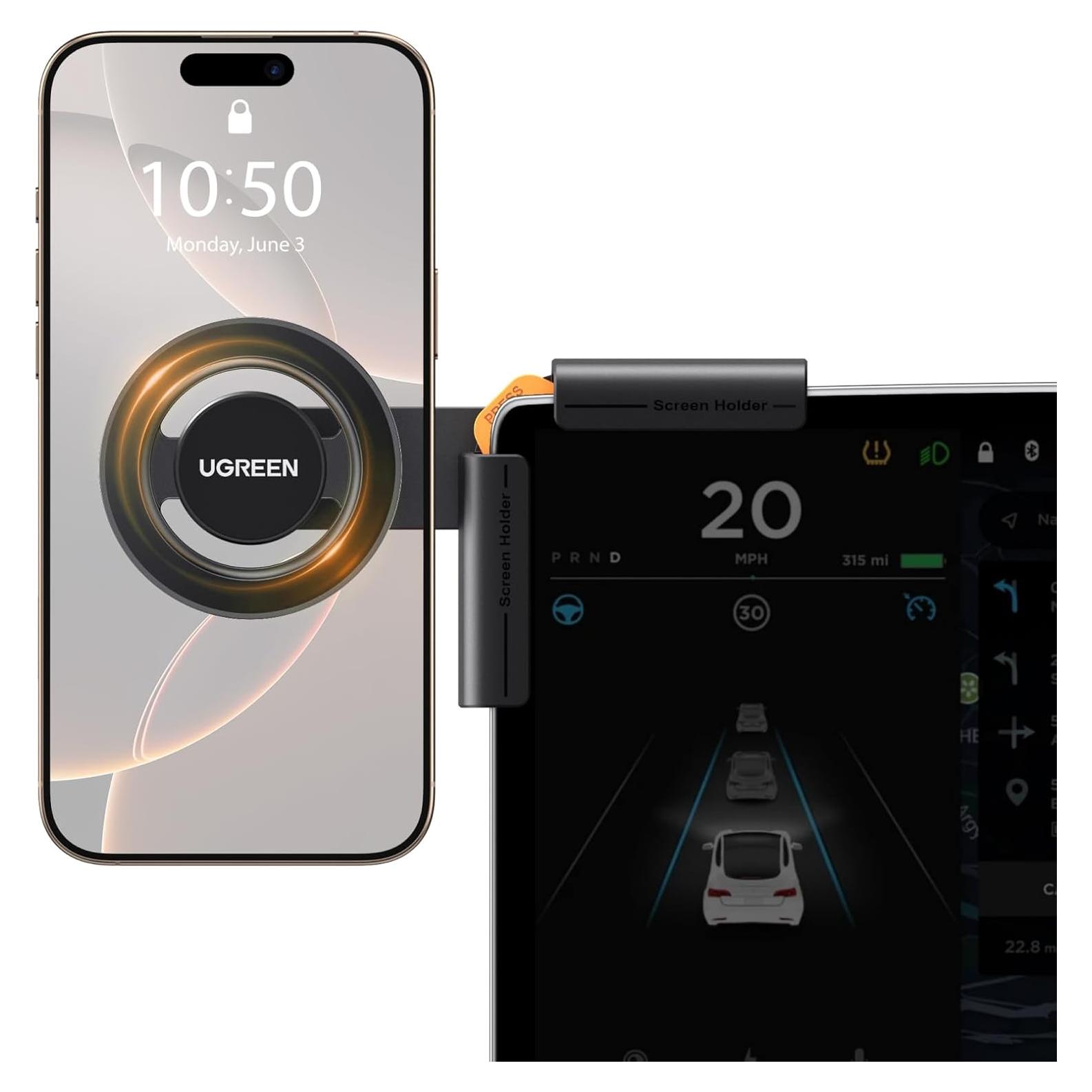 Soporte para teléfono UGREEN MagSafe para Tesla Model 3 y Y