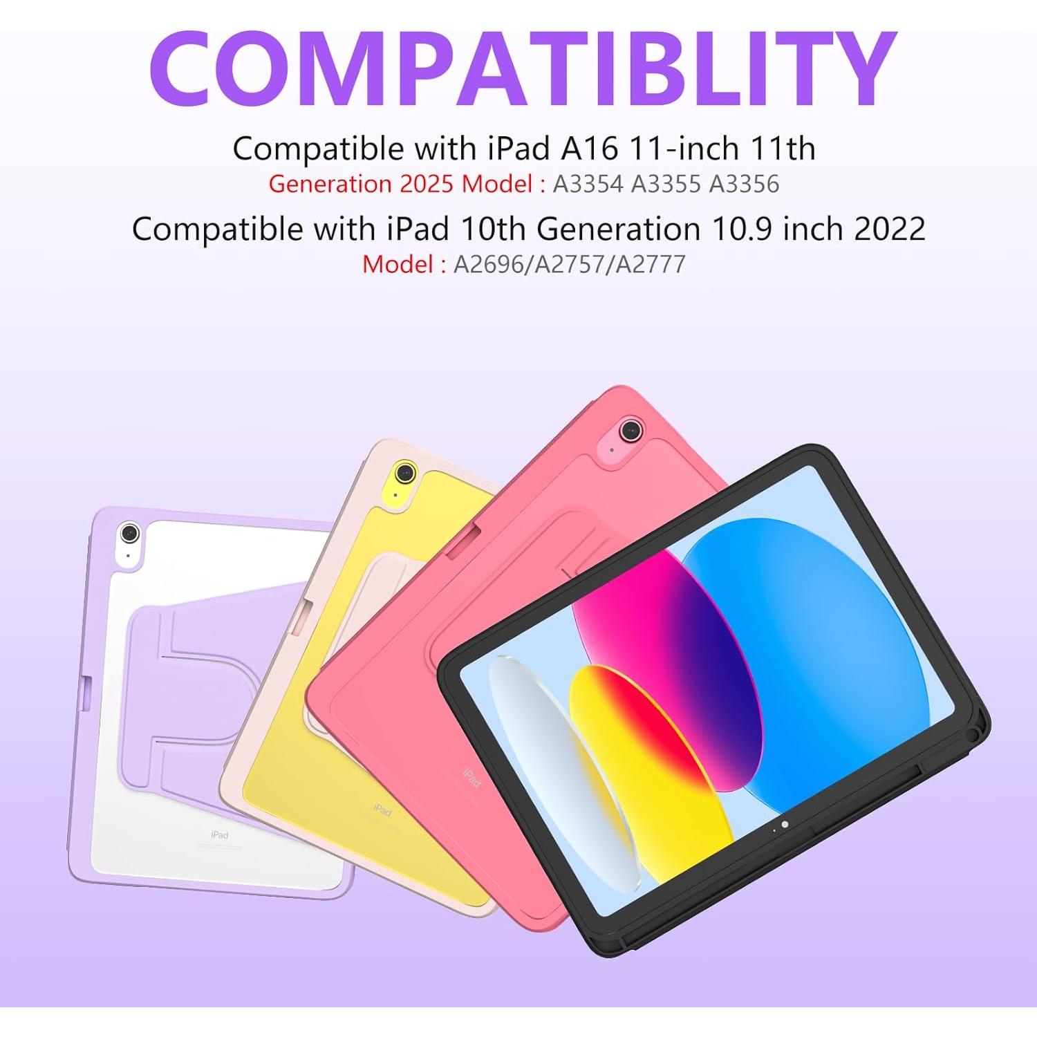 Funda Teclado Inalámbrico MMK para iPad 11" y 10" - Retroiluminada 7 Colores