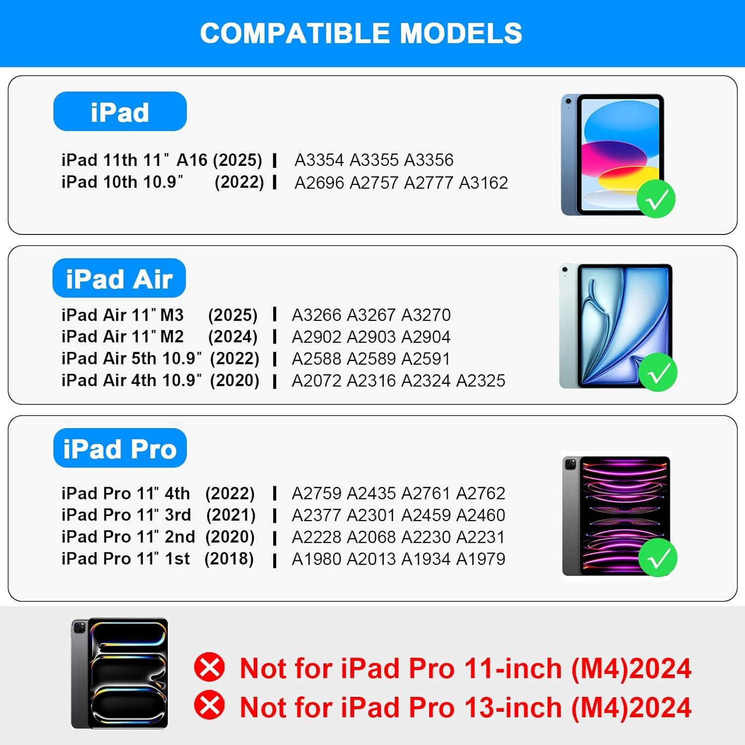 Funda con Teclado NOKBABO para iPad 10ª/11ª Gen - Negro Mate