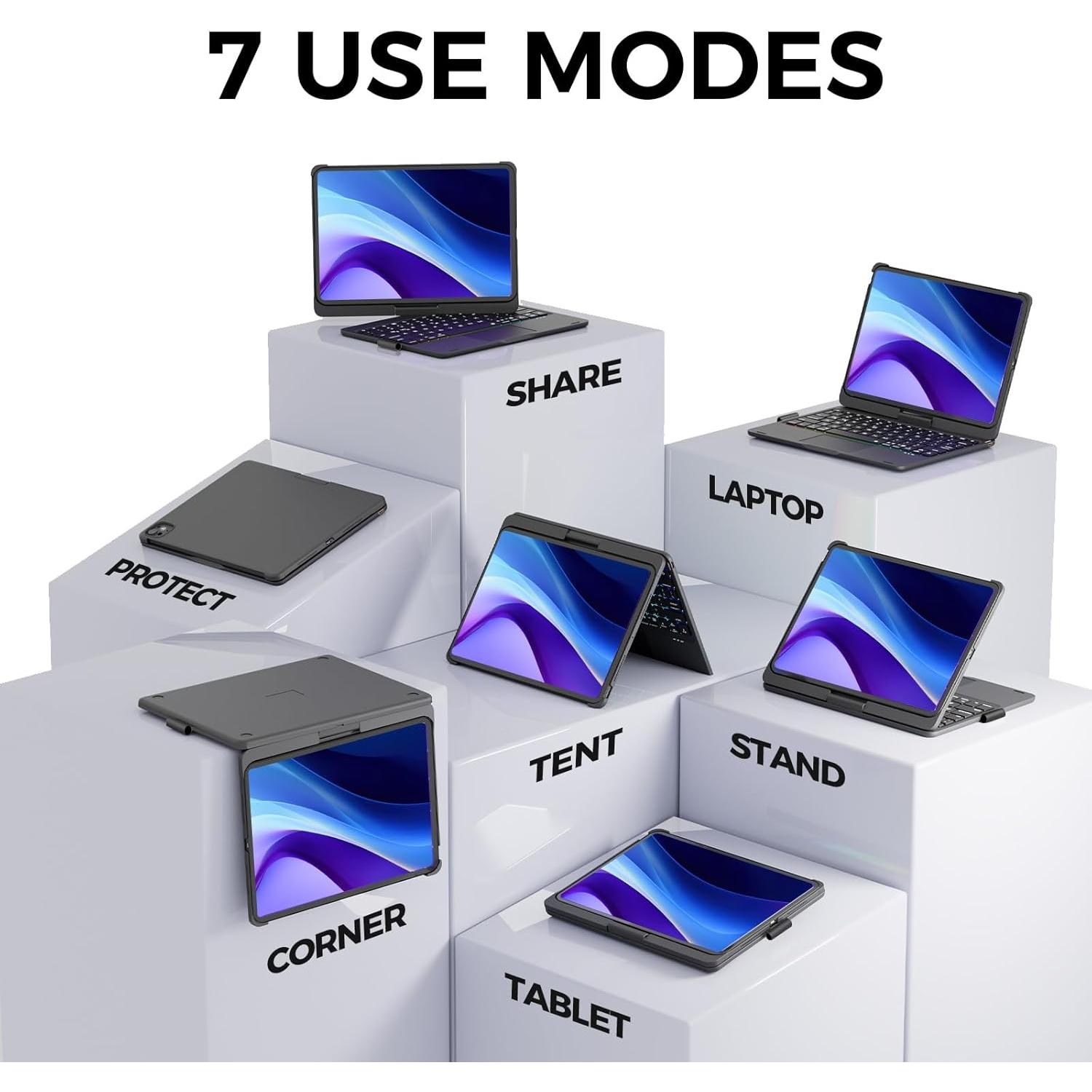 Funda con Teclado NOKBABO para iPad 10ª/11ª Gen - Negro Mate