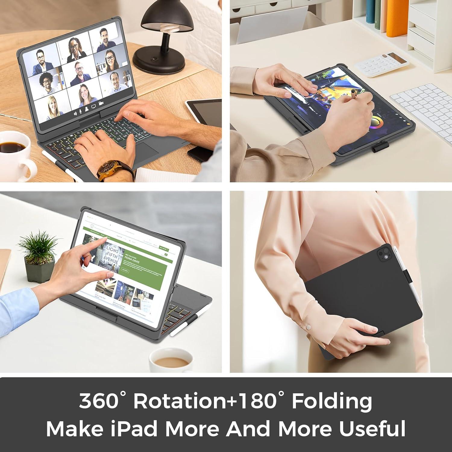 Funda con Teclado NOKBABO para iPad 10ª/11ª Gen - Negro Mate