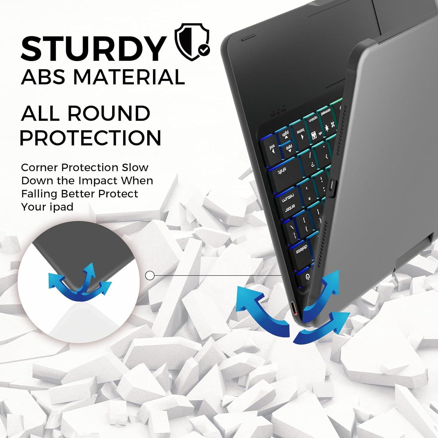 Funda con Teclado NOKBABO para iPad 10ª/11ª Gen - Negro Mate