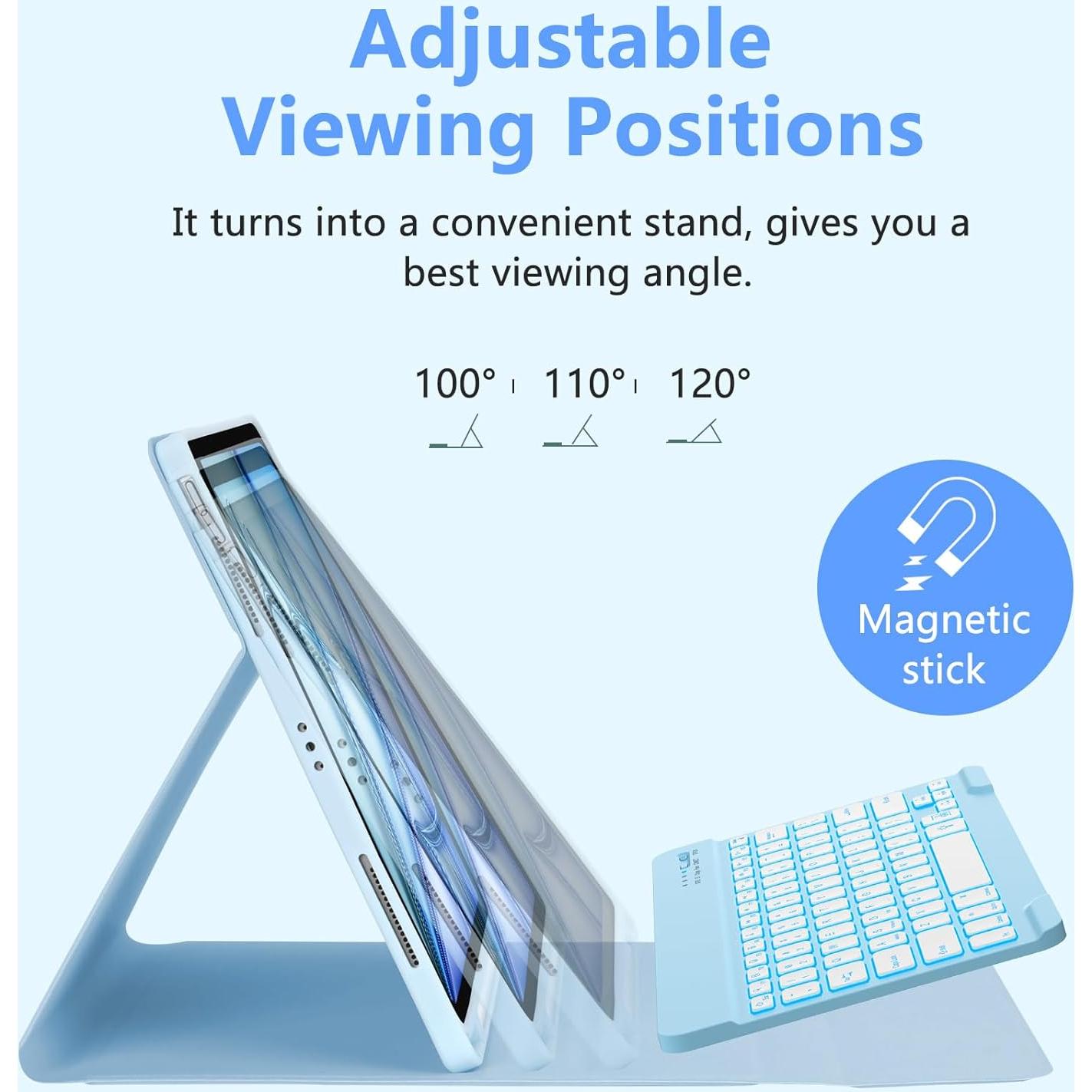 Funda con Teclado Bluetooth MMK para iPad Air 33 cm y Pro 32.8 cm