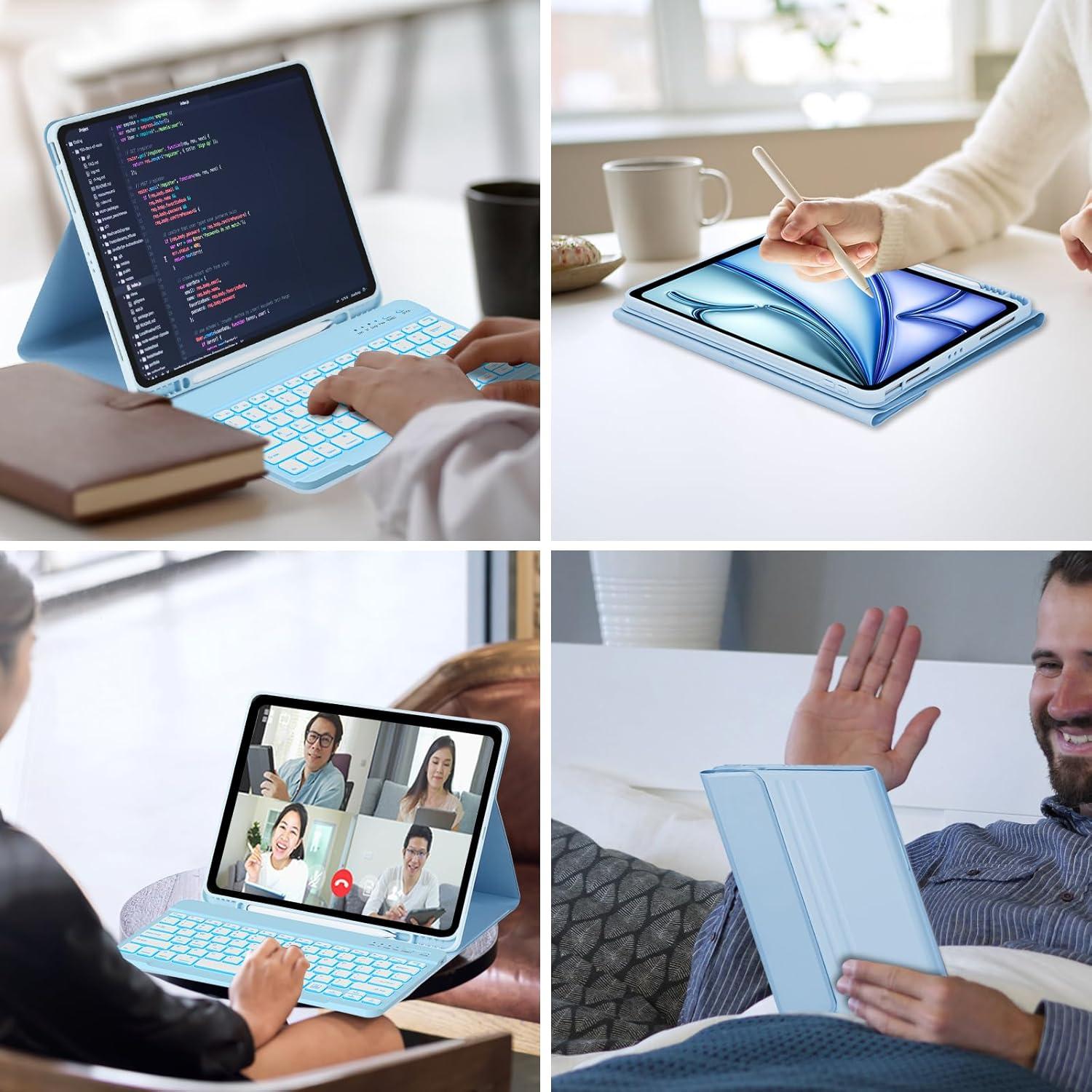 Funda con Teclado Bluetooth MMK para iPad Air 33 cm y Pro 32.8 cm