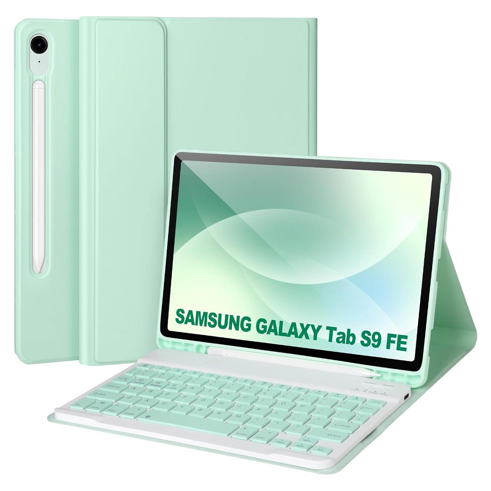 Funda con Teclado Bluetooth Samsung Galaxy Tab S9 FE 10.9" Verde