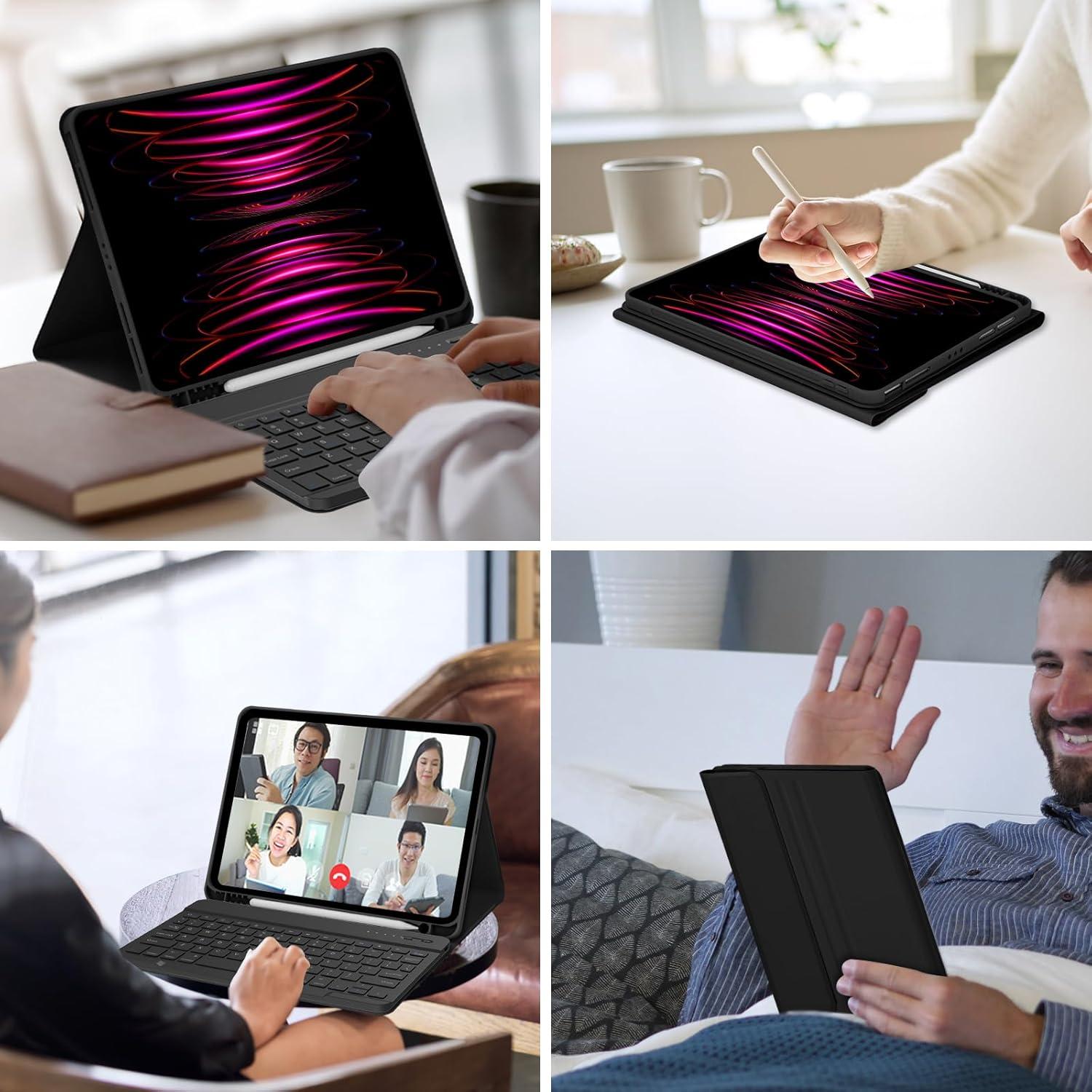 Funda con Teclado MMK para iPad Pro 11" y Air 10.9" - Negro