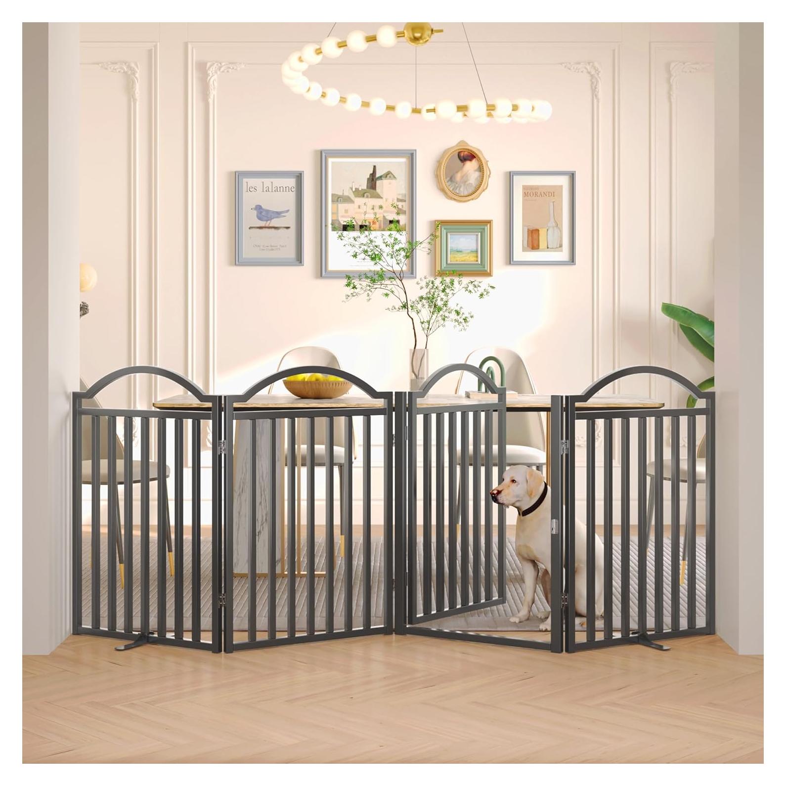 Puerta para Perros de Metal BHG 243.84x81.28 cm Plegable