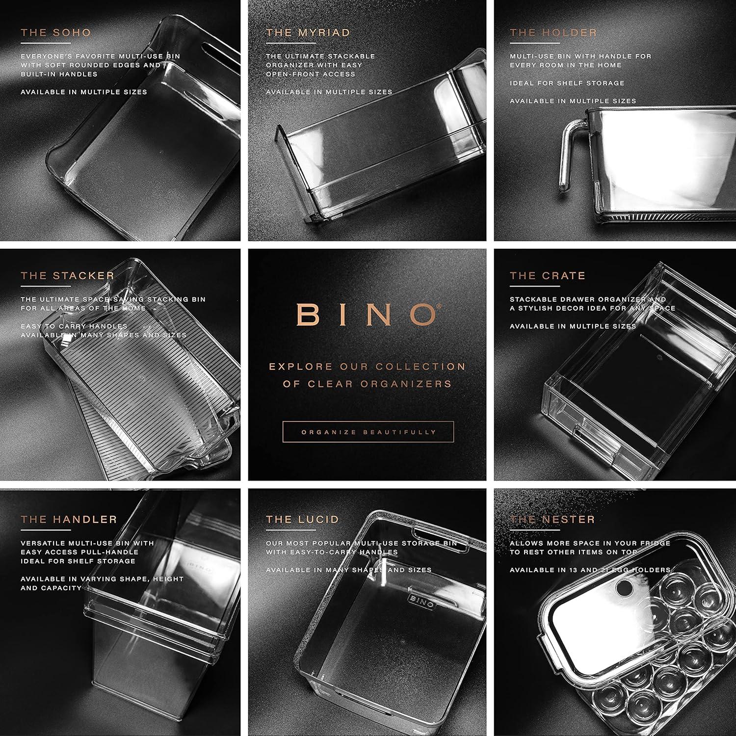 Cajas de Almacenamiento Apilables BINO 4 Piezas 36.83x10.8x10.16cm