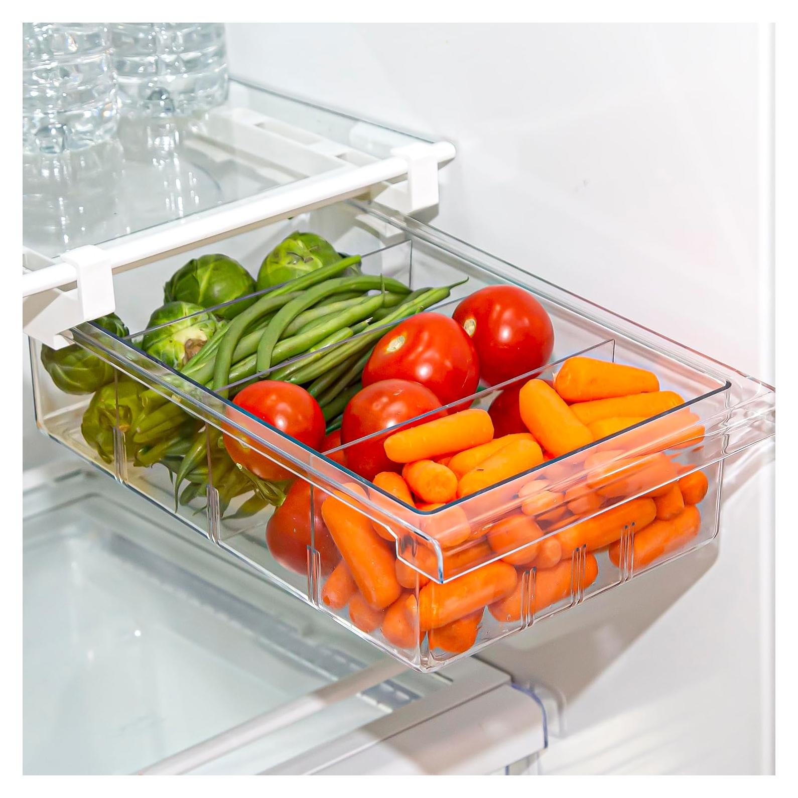 Organizador de Refrigerador BINO Transparente 4 Compartimentos