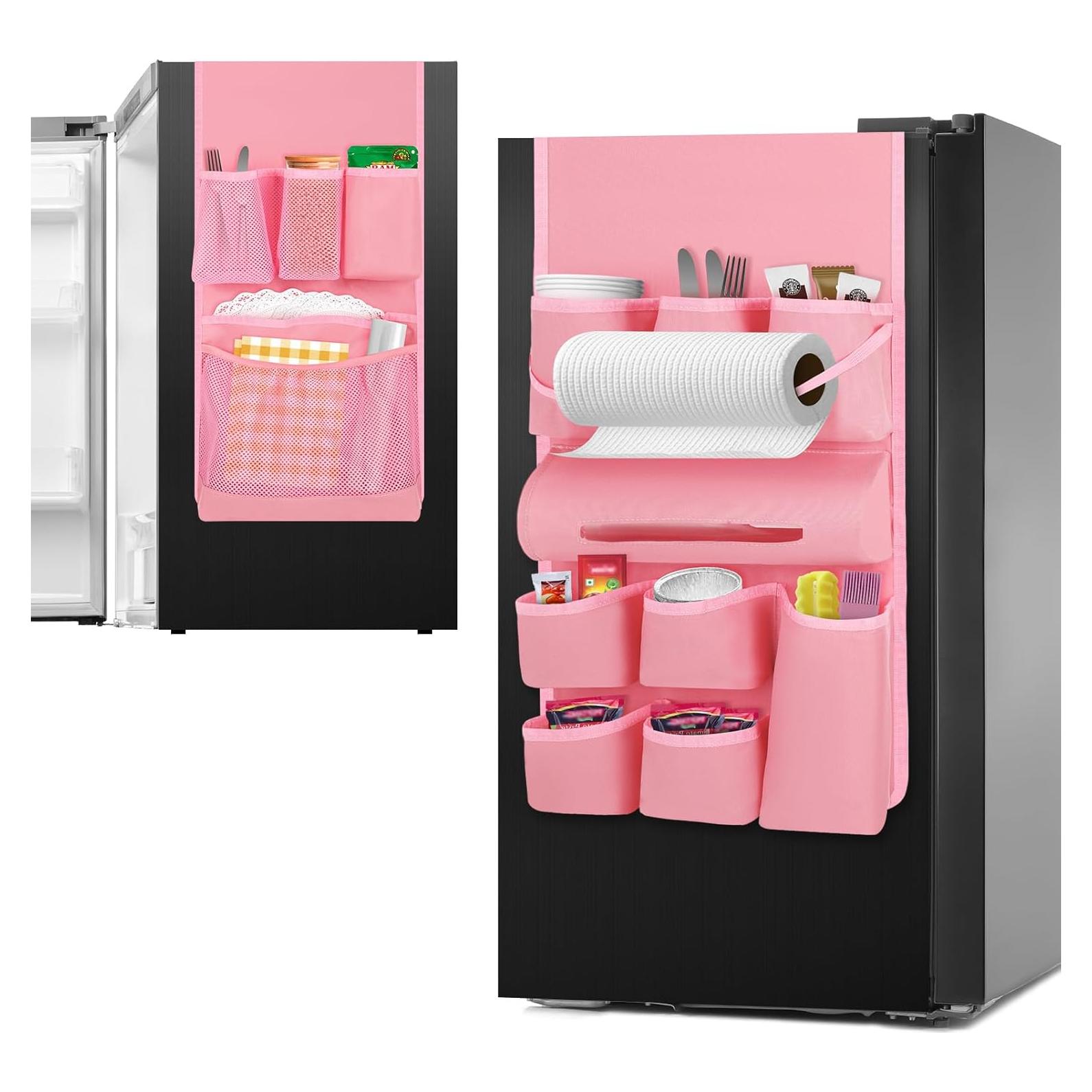 Organizador de Mini Nevera Weysat Rosa 14 Bolsillos 32.5x26.5cm