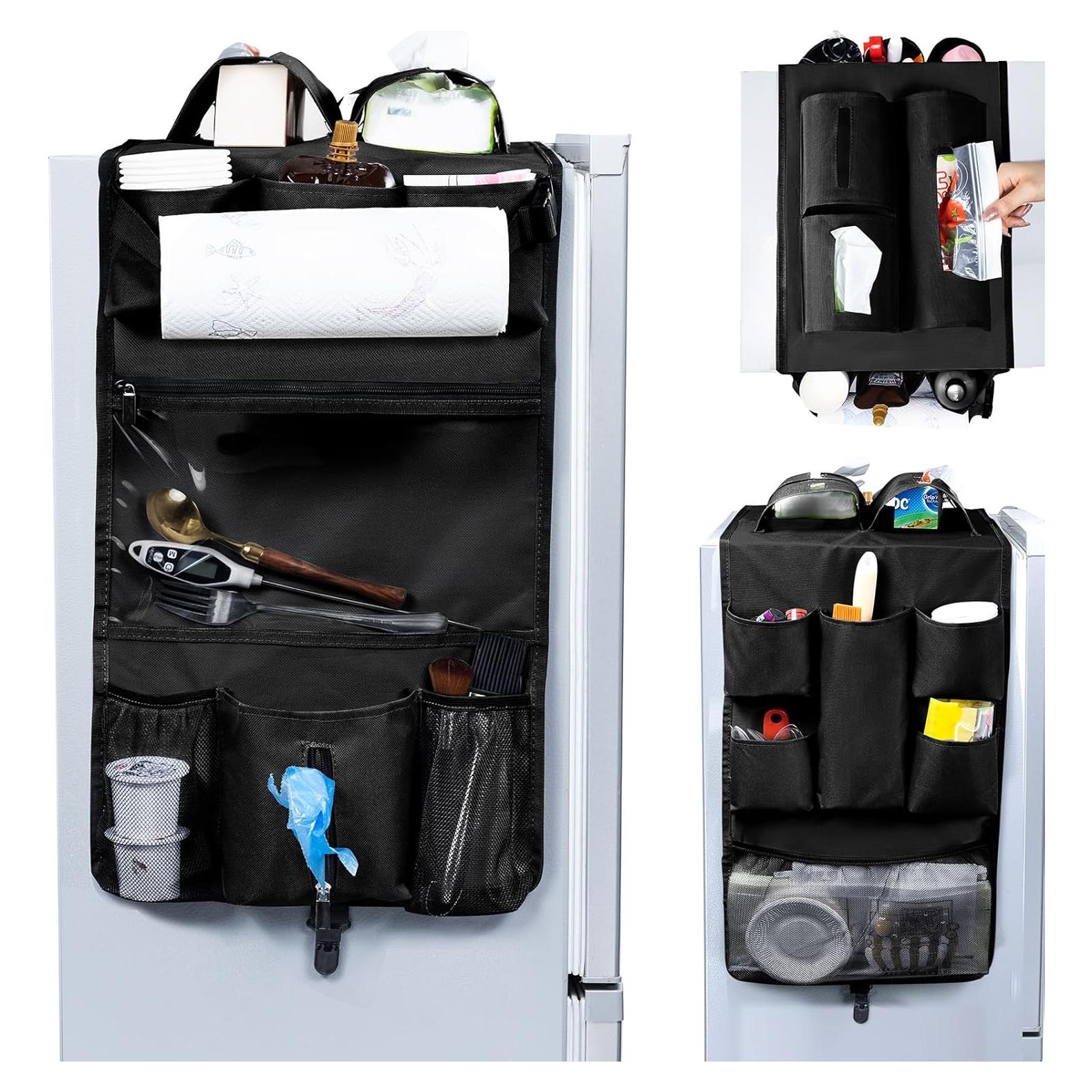 Organizador de Mini Nevera FRECOLSH 16 Bolsillos Negro 165 cm