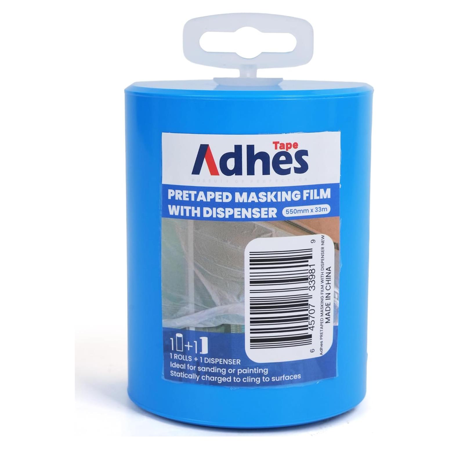 Película de Enmascarar Pretapada Adhesiva 550mm x 33m ADHES TAPE