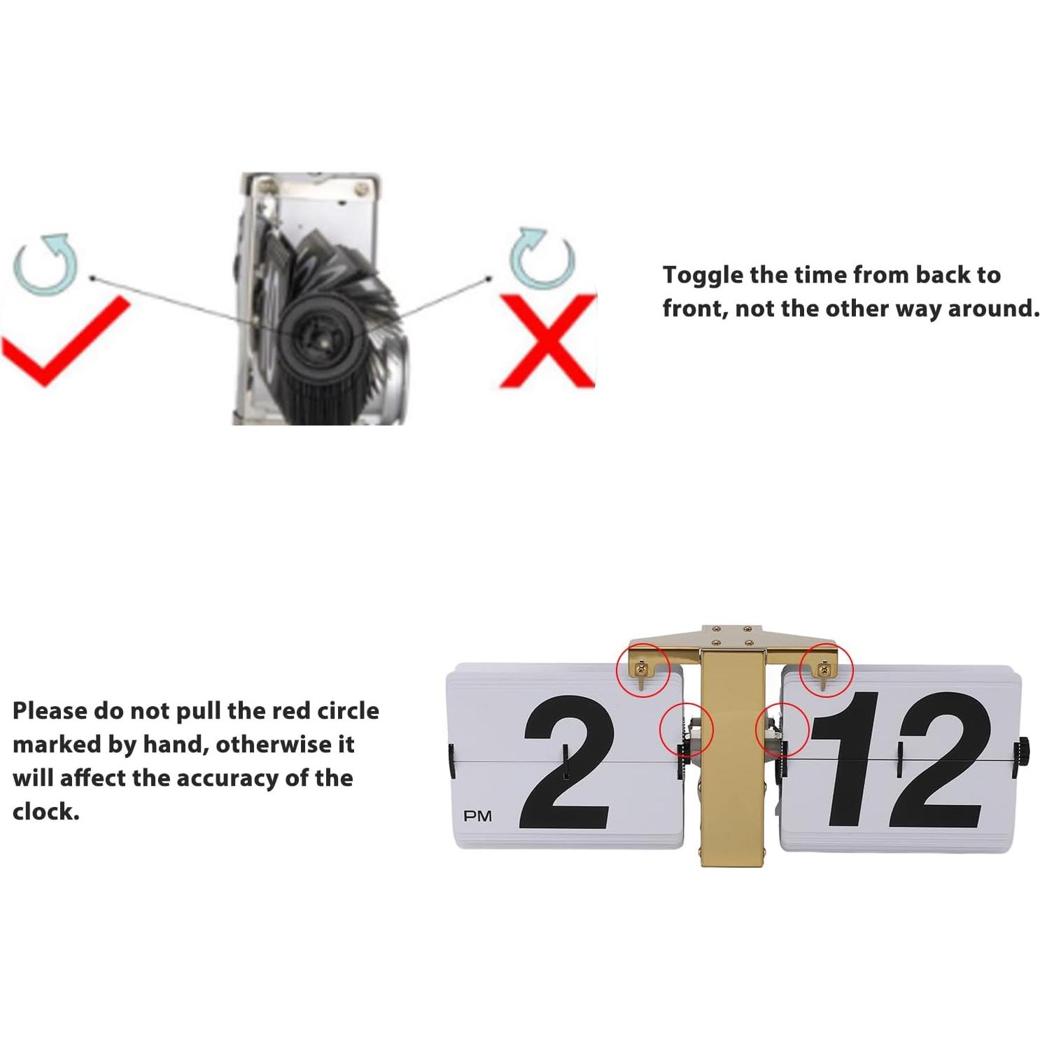 Reloj de Volteo Automático Genérico Oro Digital 36x14cm