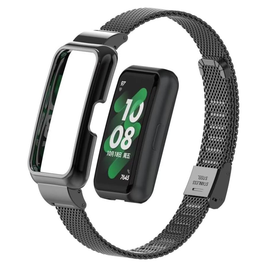 Correa de Acero Inoxidable para Huawei Band 7/8/9/10 - Negro