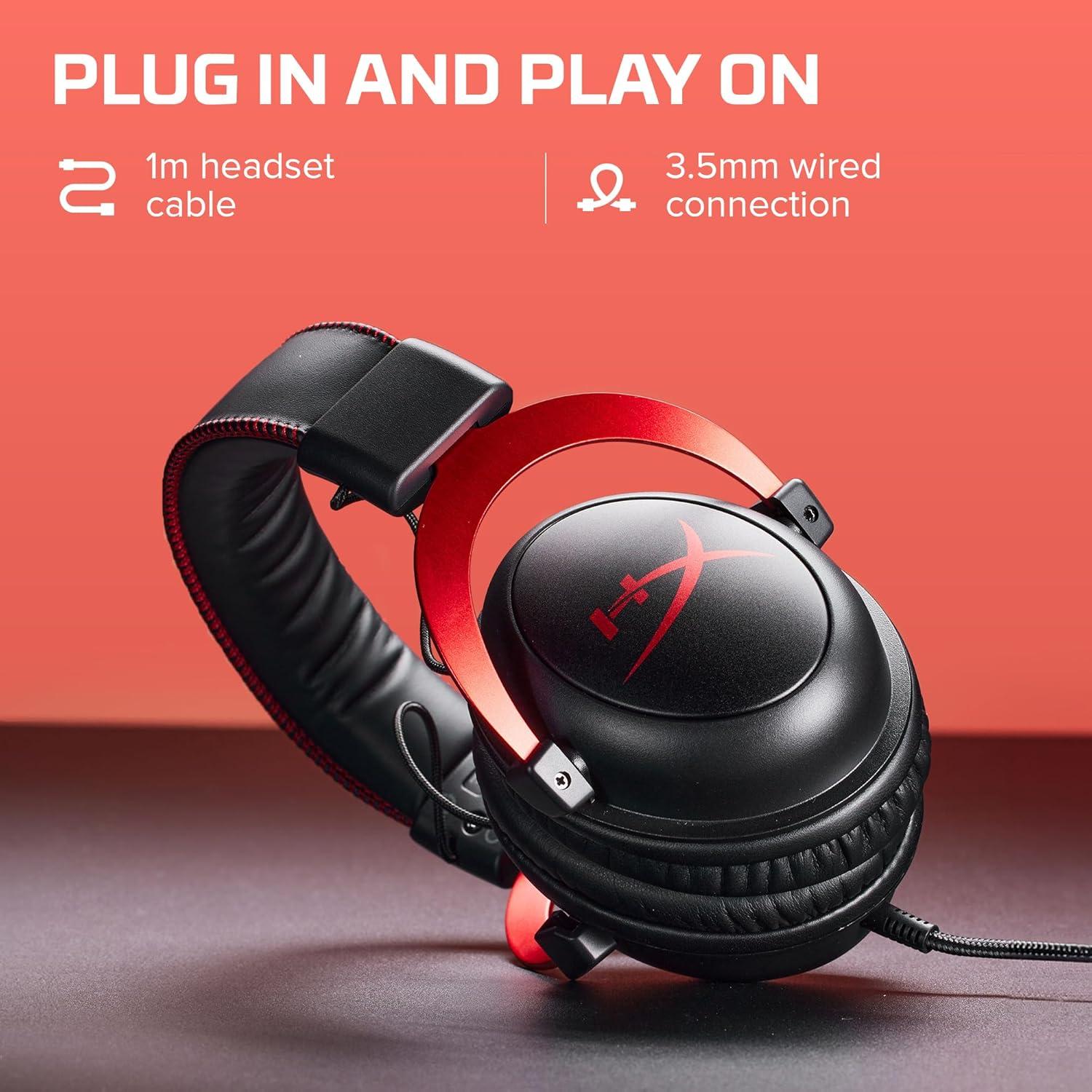 Auriculares HyperX Cloud II con sonido envolvente 7.1 - Rojo