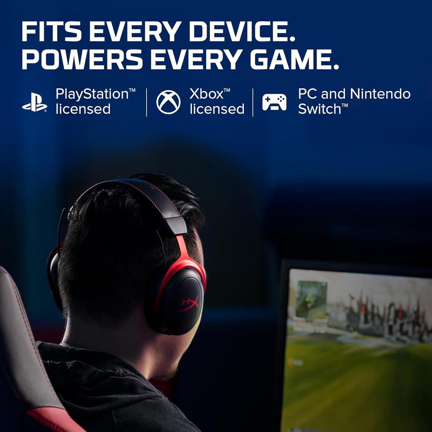 Auriculares HyperX Cloud II con sonido envolvente 7.1 - Rojo