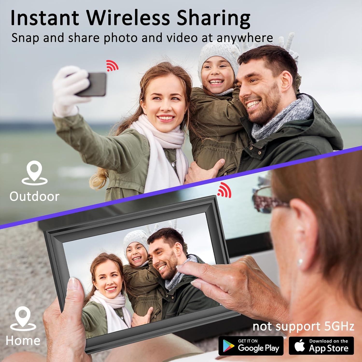 Marco de Fotos Digital WiFi 10.1" ThankViP Pantalla HD 16GB