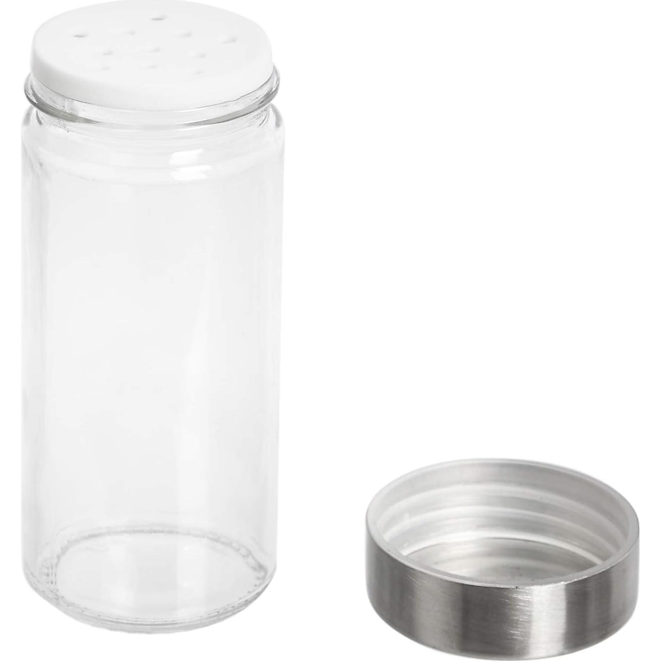 Organizador de Especias Amazon Basics 20 Tarros Vidrio Plata