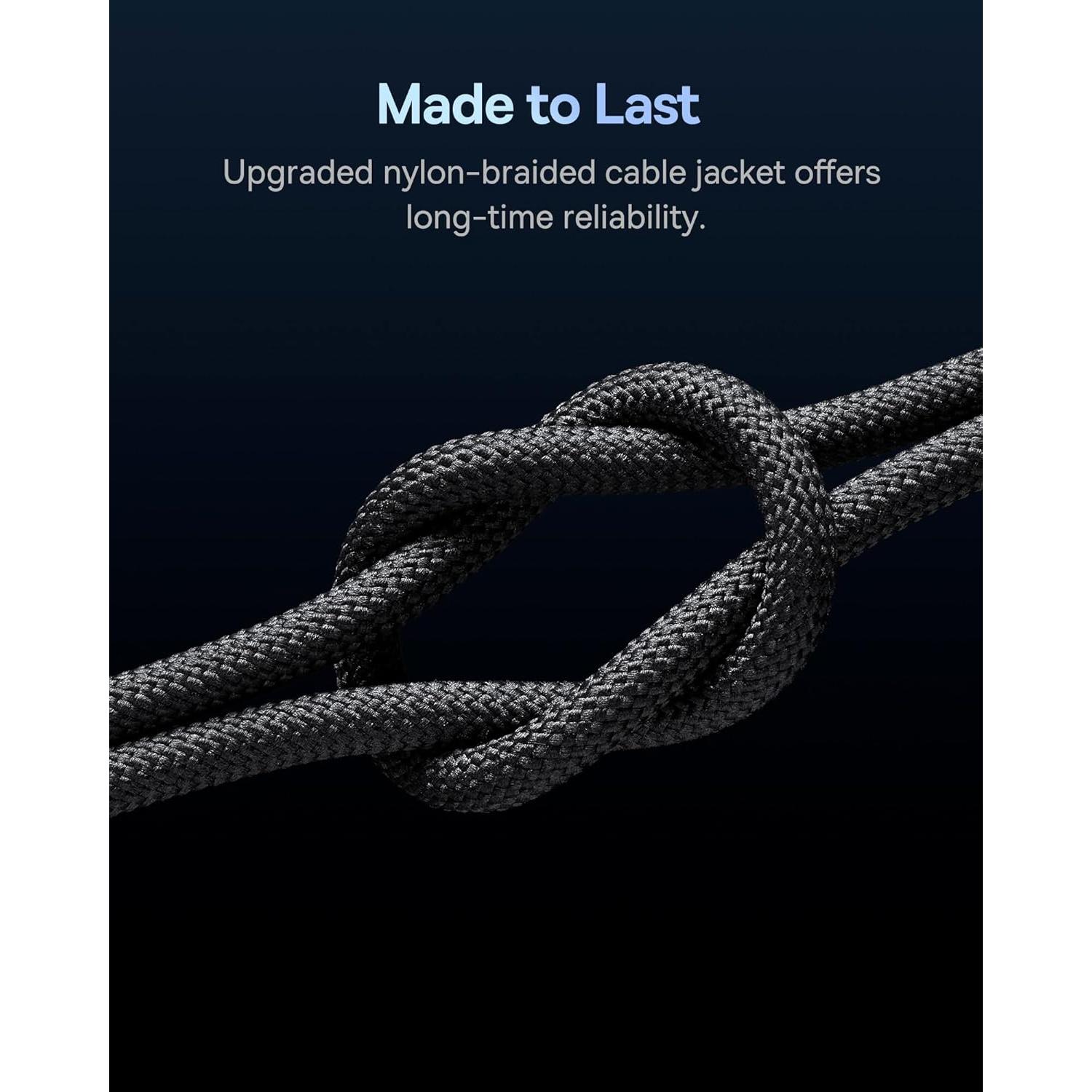 Cable USB C Baseus 100W 2m Trenzado Negro 2 Pack