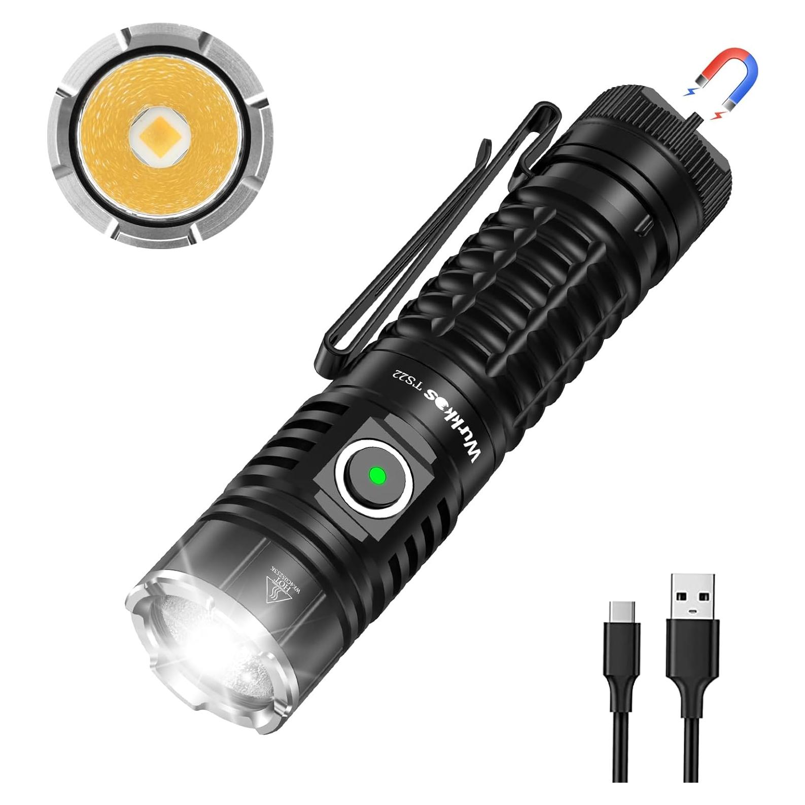 Linterna Wurkkos TS22 Recargable 4500 Lúmenes IP68 USB-C