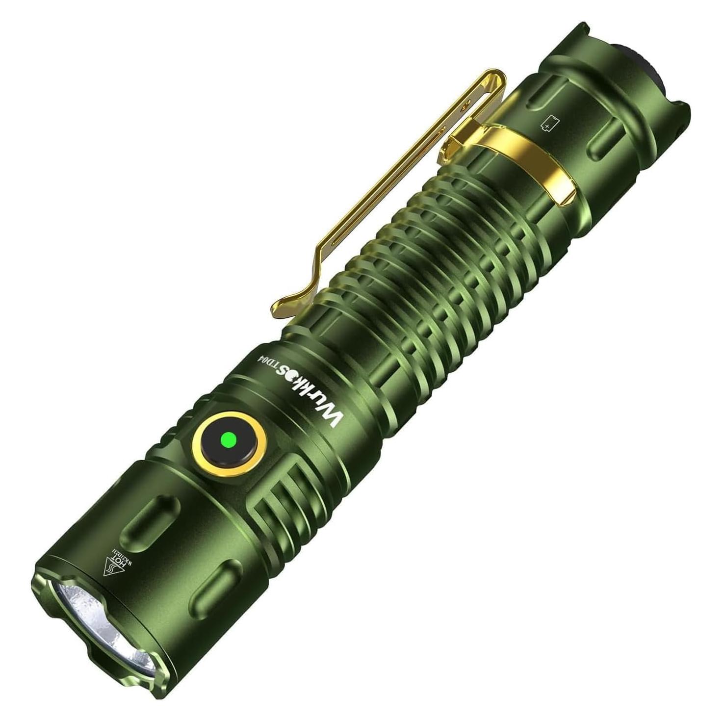 Linterna Táctica Wurkkos TD04 3000 Lúmenes Recargable USB-C