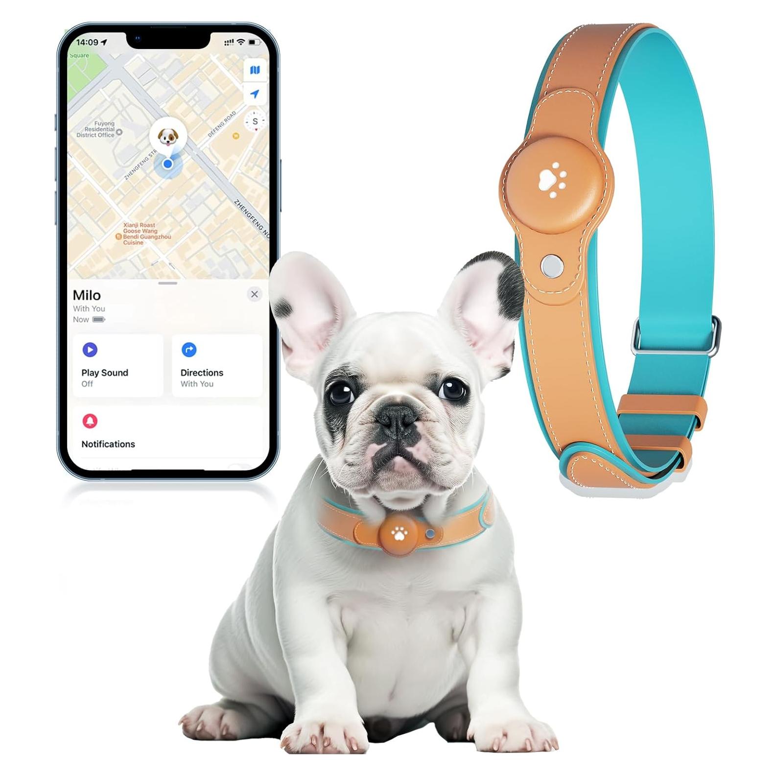 Collar GPS para perros BONSO B-249-02, localizador iOS, marrón