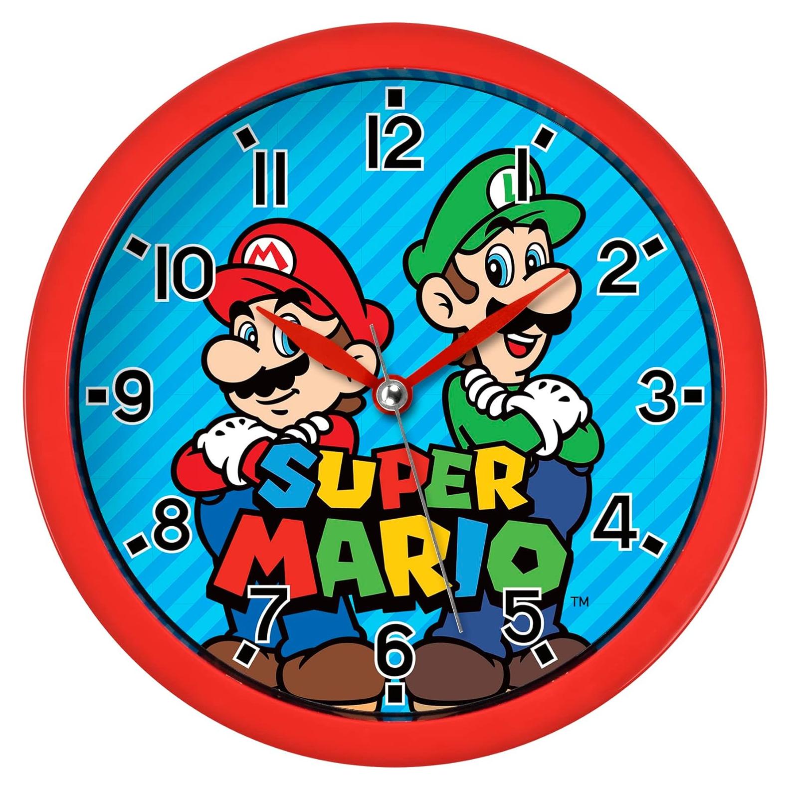 Reloj de Pared Super Mario 25 cm Cuarzo Licencia Oficial