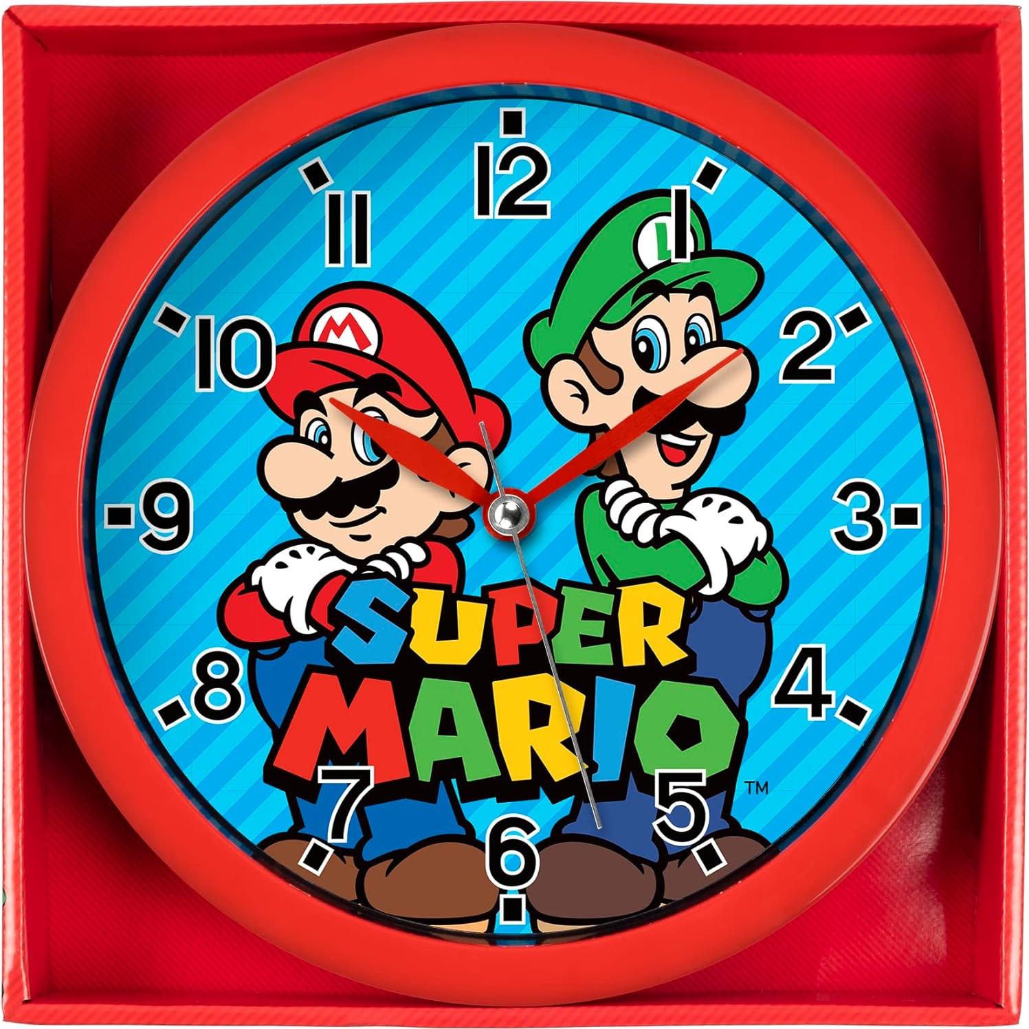 Reloj de Pared Super Mario 25 cm Cuarzo Licencia Oficial