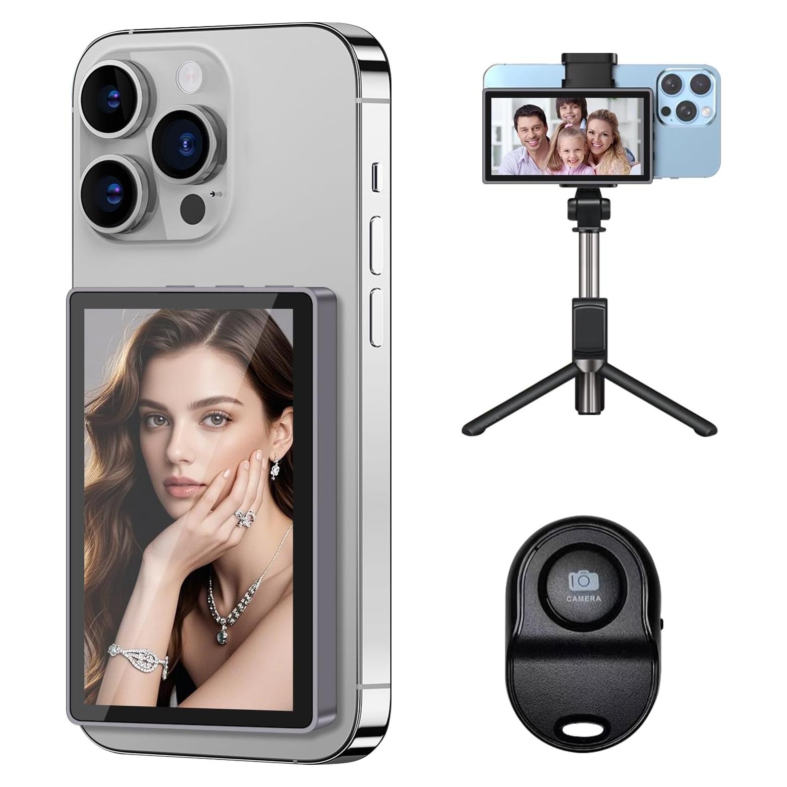 Monitor Portátil de Vlog AHXJKA 4" 4K 60fps Inalámbrico