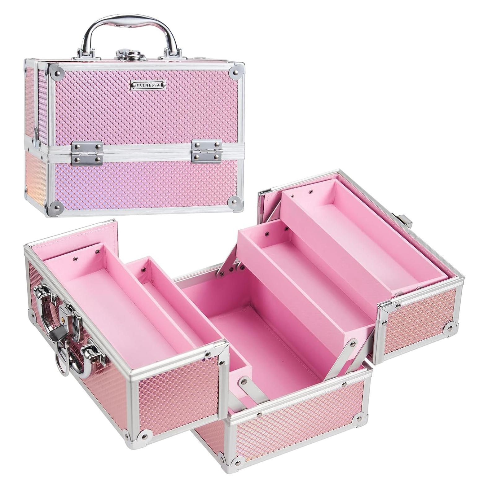 Estuche de Maquillaje Portátil Frenessa Rosa Sirena 24x21x18cm