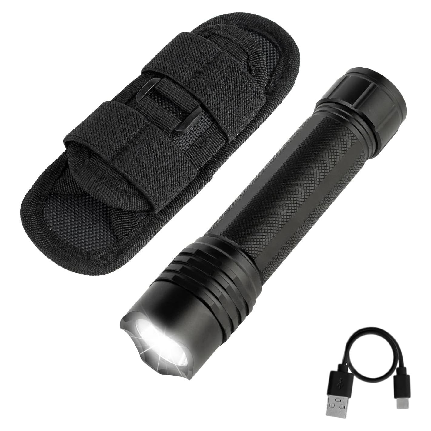 Linterna Recargable Táctica KunHe F15-1 LED 1000 Lúmenes IPX7