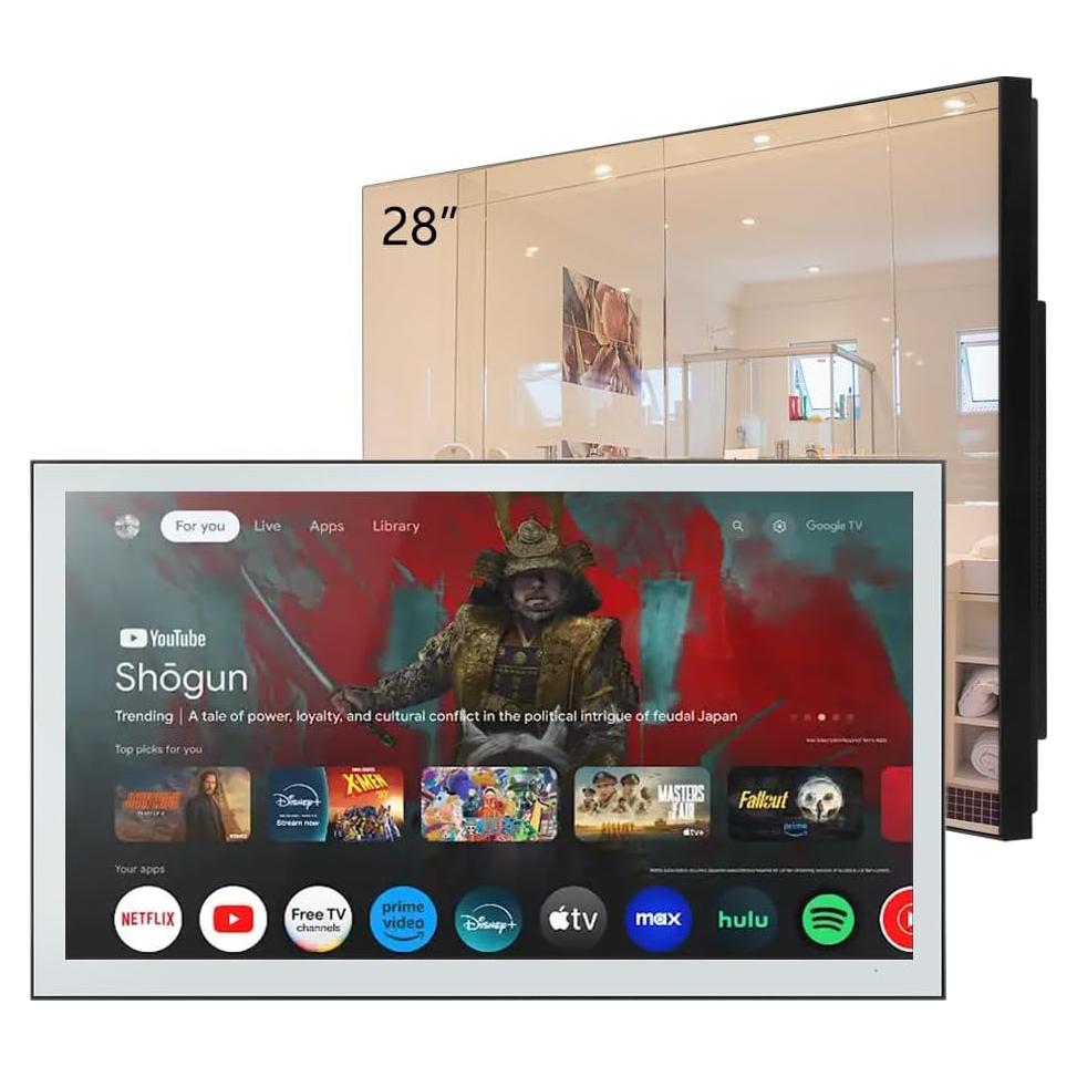 Espejo Inteligente 71.12 cm Elecsung 4K UHD Impermeable