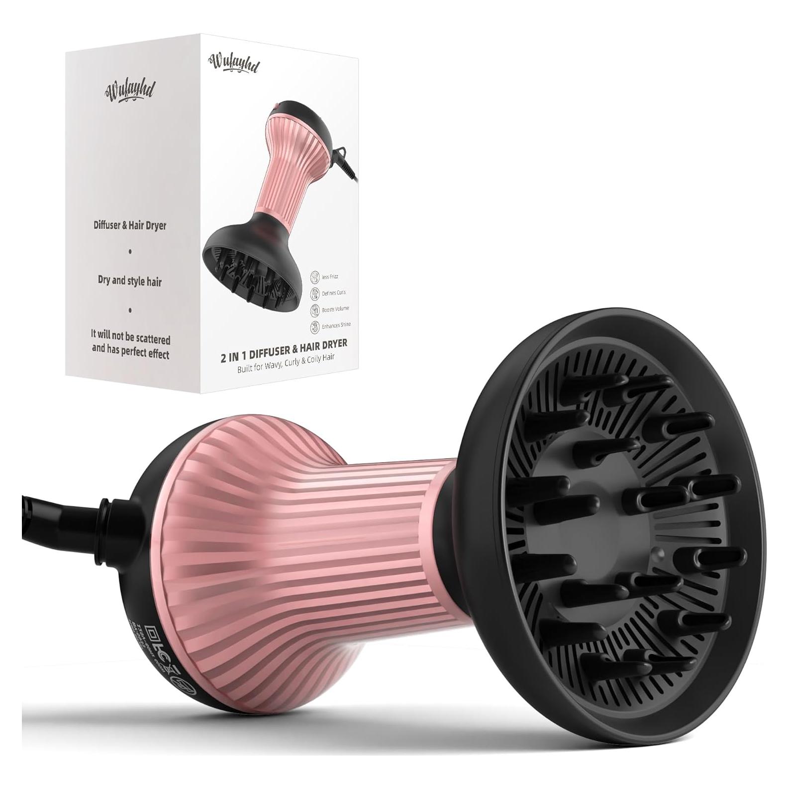 Secador de Pelo con Difusor WUFAYHD 2 en 1 Profesional 0.69kg