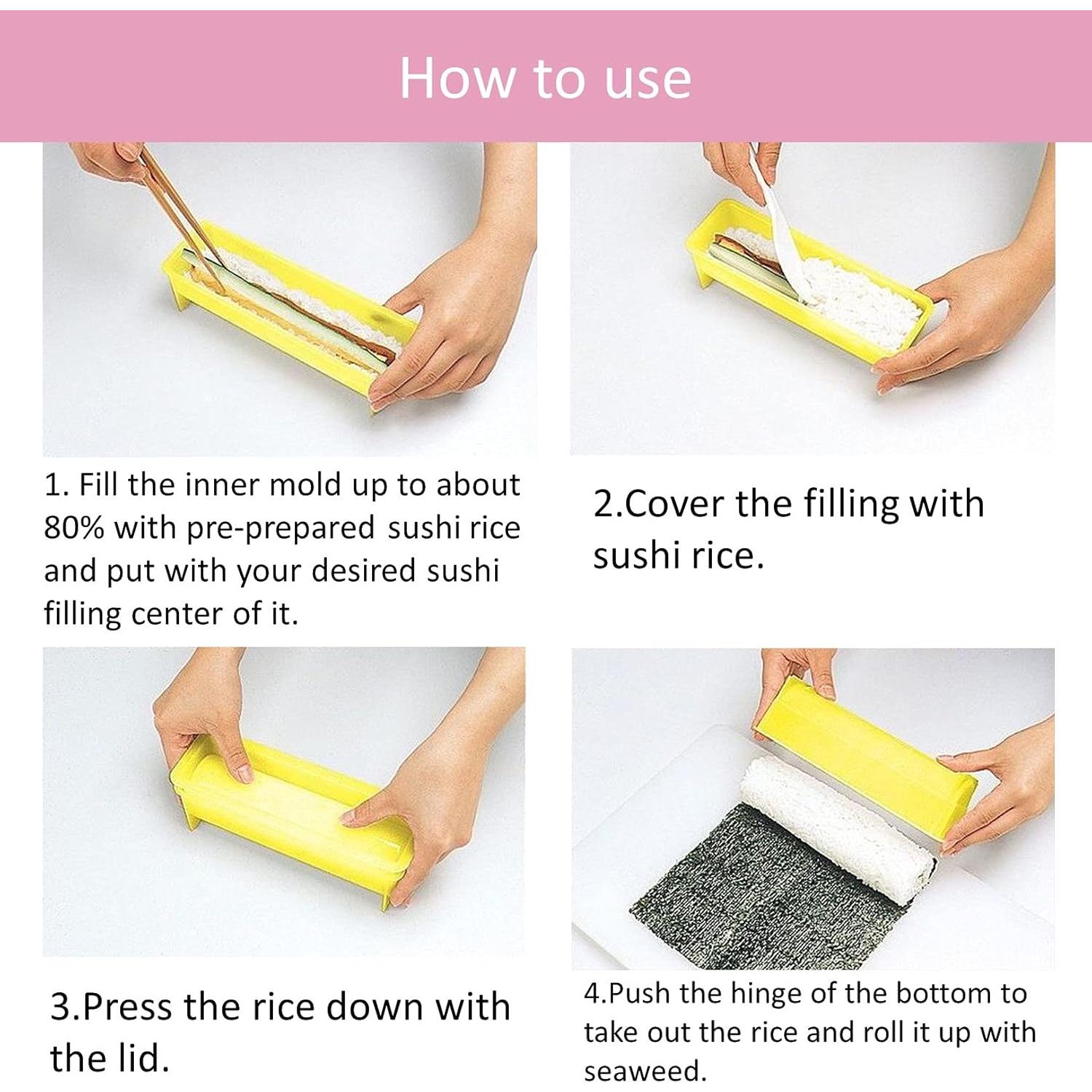 Molde de Sushi Akebono Sangyo CH-2013 Rosa Antiadherente