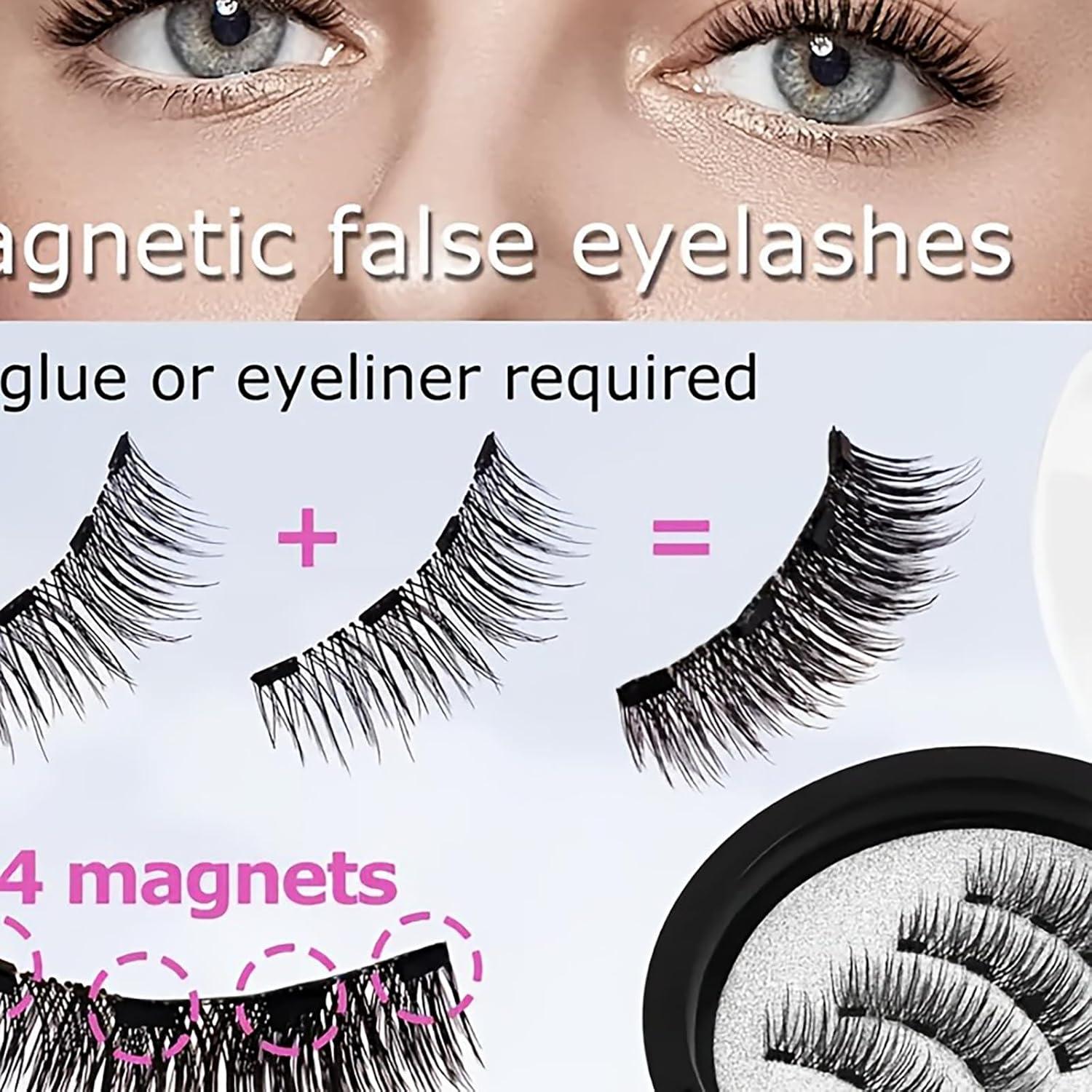 Kit de Pestañas Magnéticas Reutilizables BYETOCE - 4 Pares