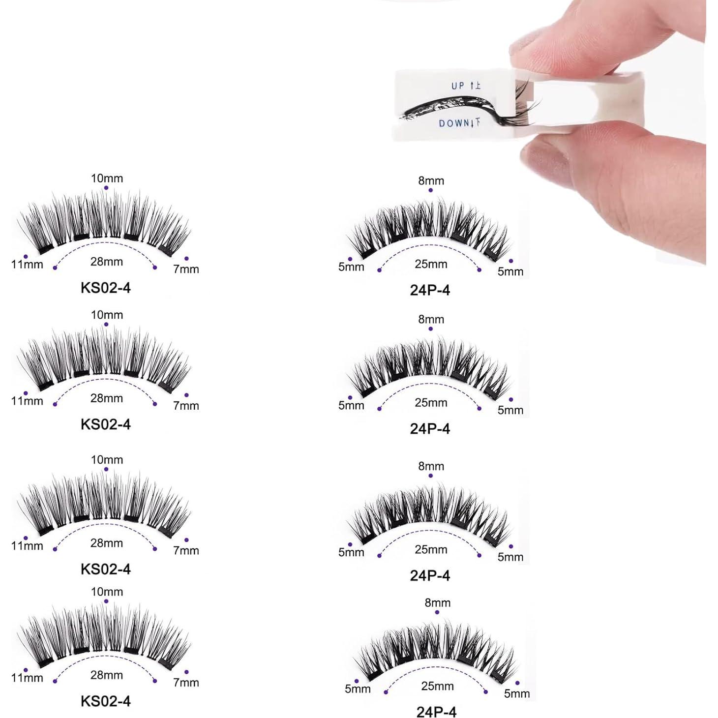 Kit de Pestañas Magnéticas Reutilizables BYETOCE - 4 Pares