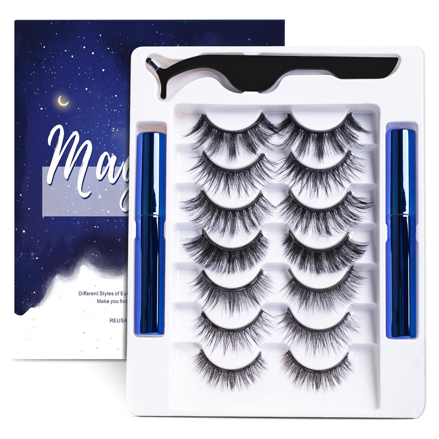 Kit de Pestañas Magnéticas Kistep - 7 Pares Reutilizables 3D