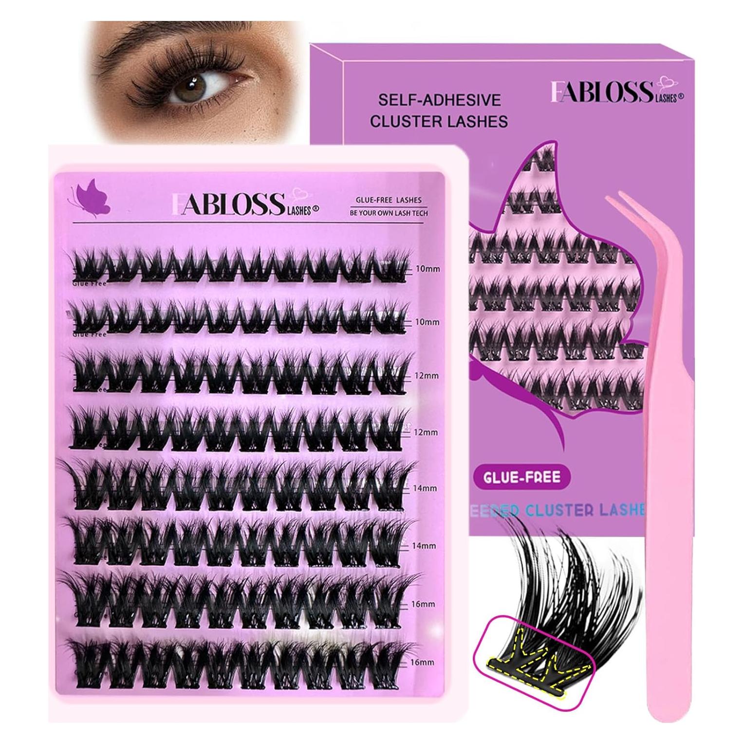 Kit de Pestañas Autoadhesivas Fablosslashes 80 Pcs Reutilizables