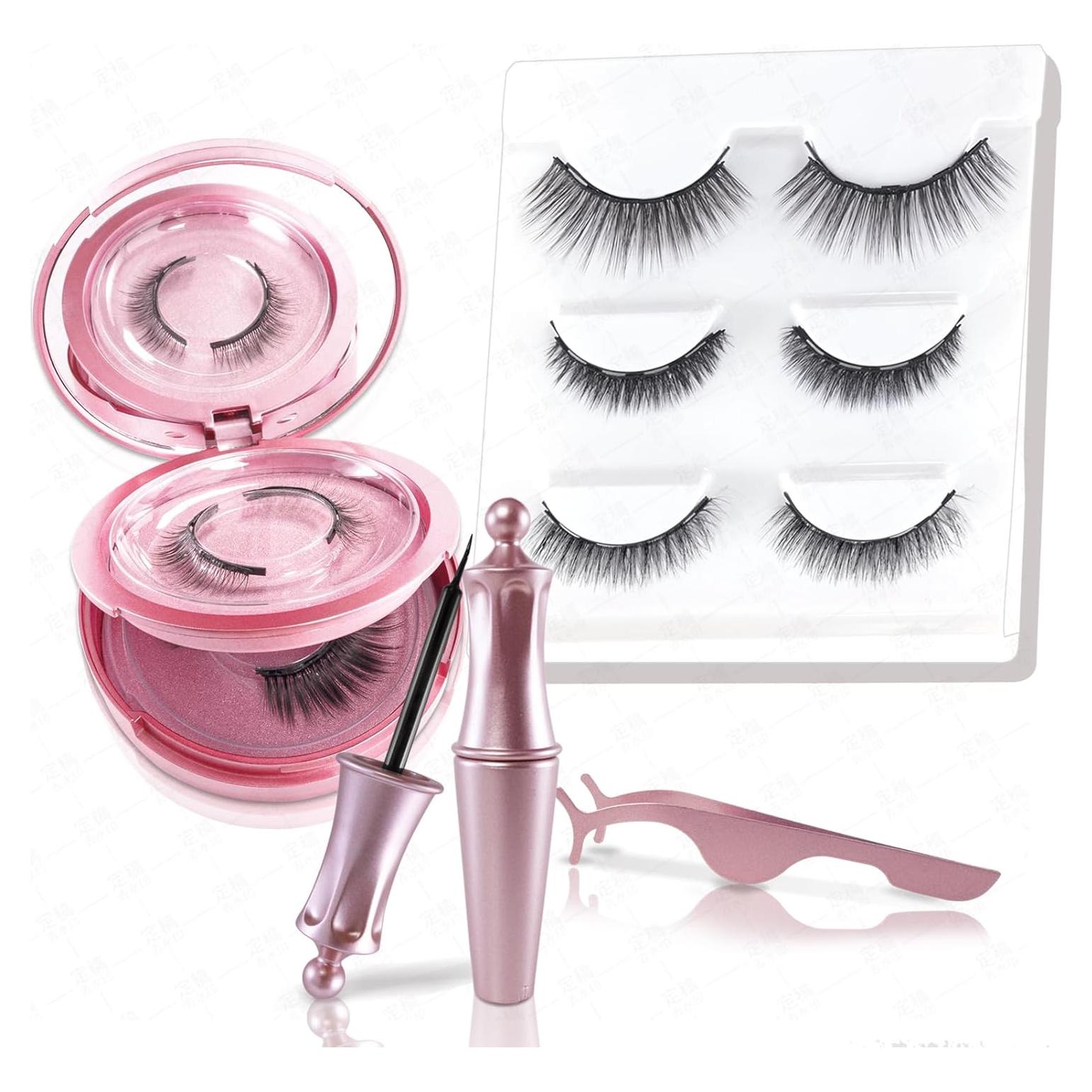 5 Pestañas Magnéticas Reutilizables Houldhowd con Espejo y Delineador