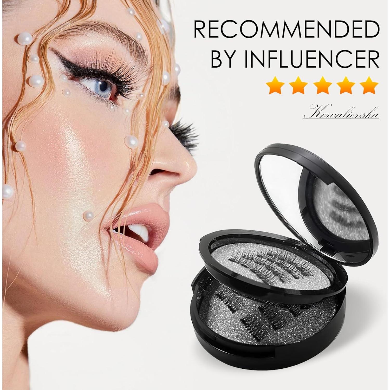 Pestañas Magnéticas Reutilizables Genérico - 4 Pares a Prueba de Agua