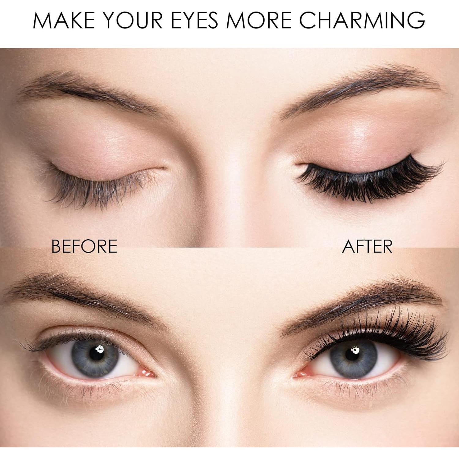 Pestañas Magnéticas Reutilizables Genérico - 4 Pares a Prueba de Agua