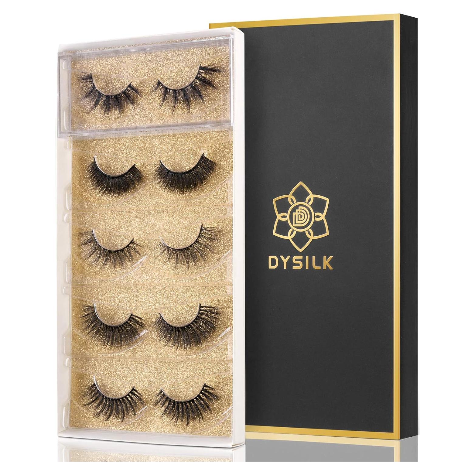 Pestañas Postizas DYSILK 5 Pares 6D Visón Natural 15-18mm