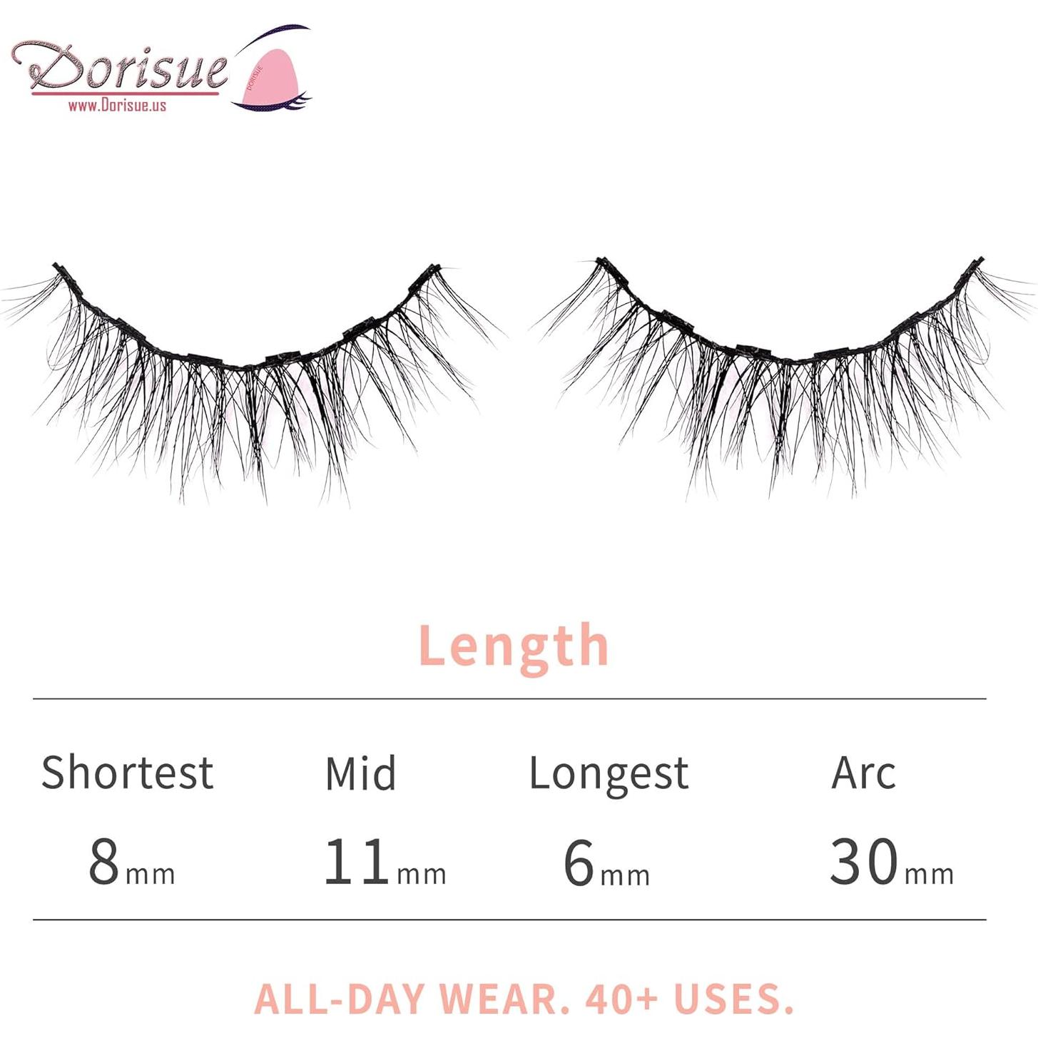 Pestañas Magnéticas Cortas Dorisue - Visón Natural 11mm