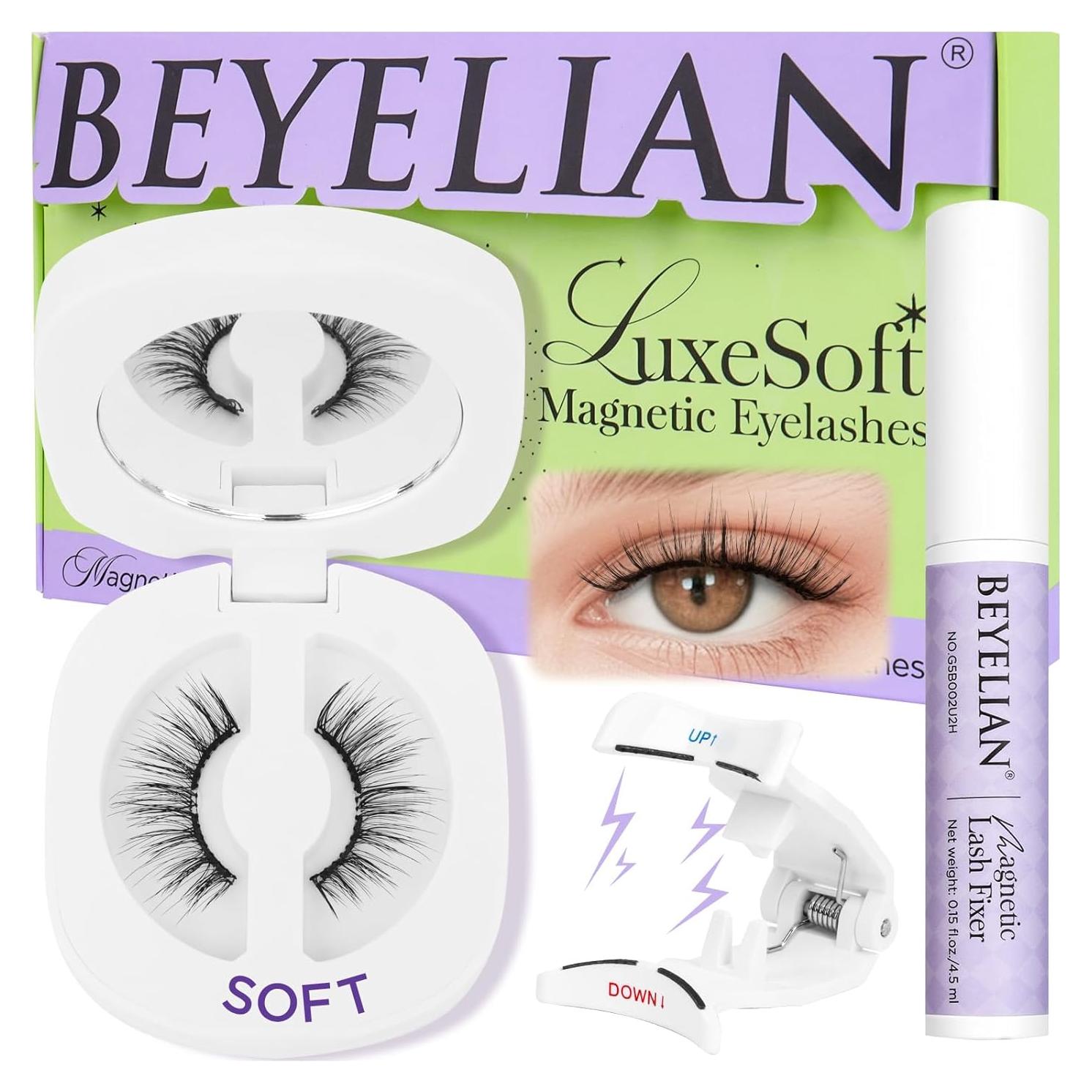 Pestañas Magnéticas Suaves BEYELIAN con Aplicador y Fijador