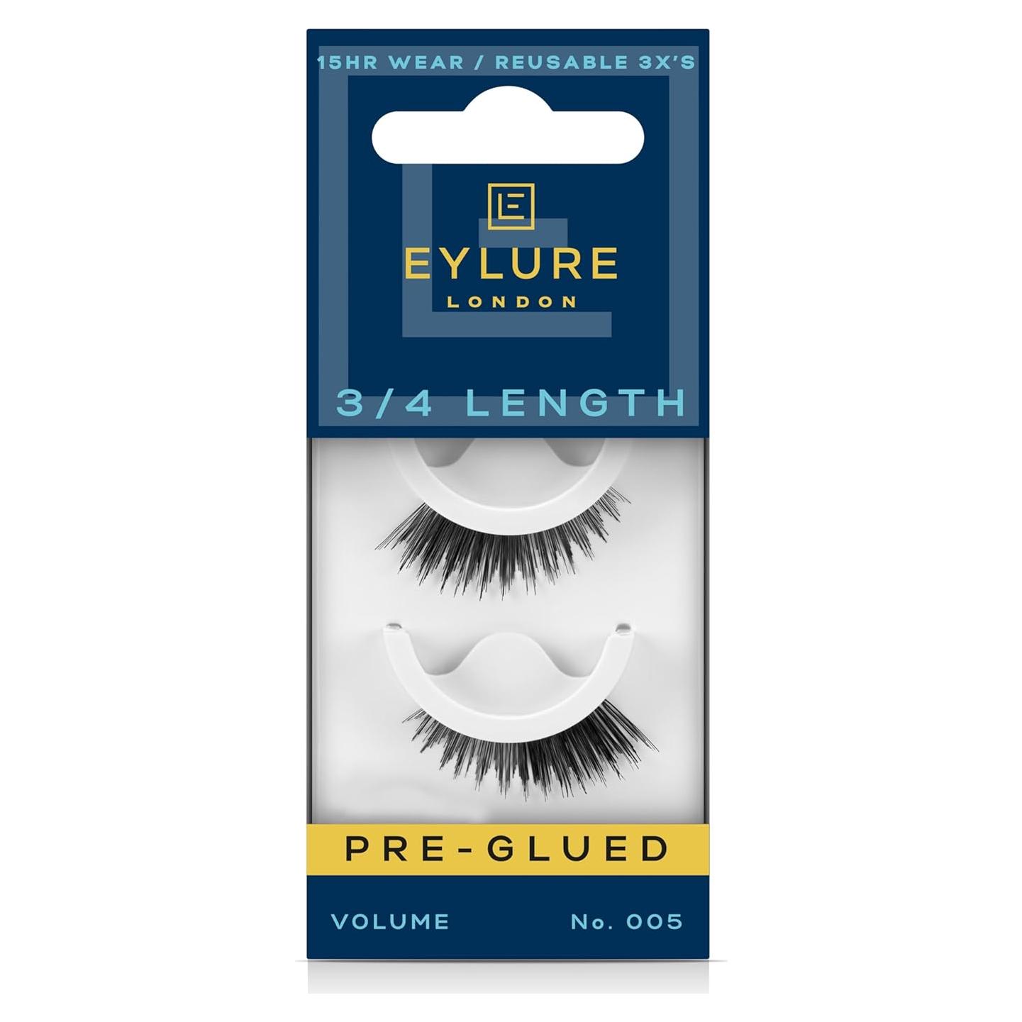 Pestañas Postizas Pre-pegadas Eylure No. 005 3/4 Longitud