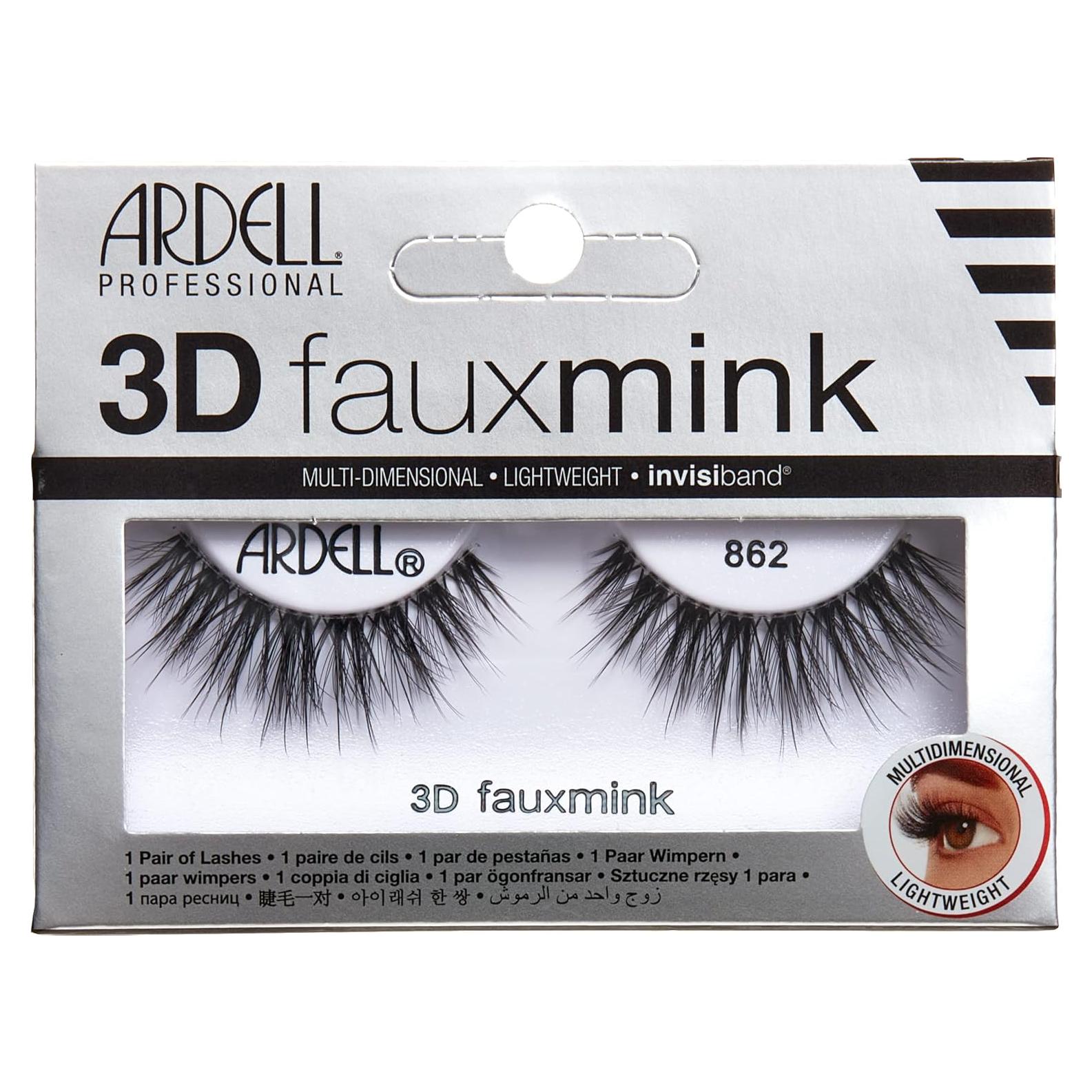 Pestañas de Visón Sintético 3D Ardell 862 - 1 Par