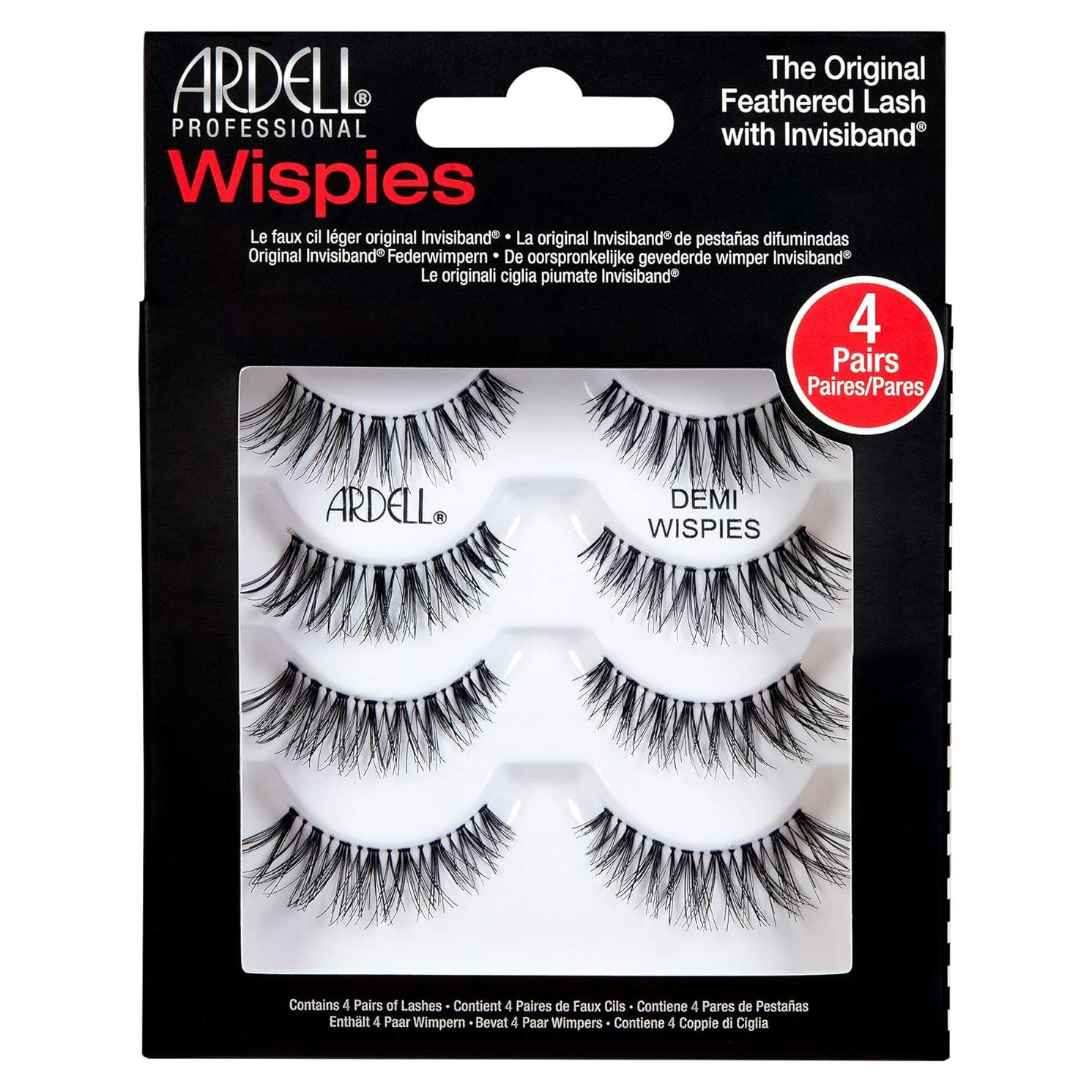 Pestañas Postizas Ardell Demi Wispies - 4 Paquetes Naturales