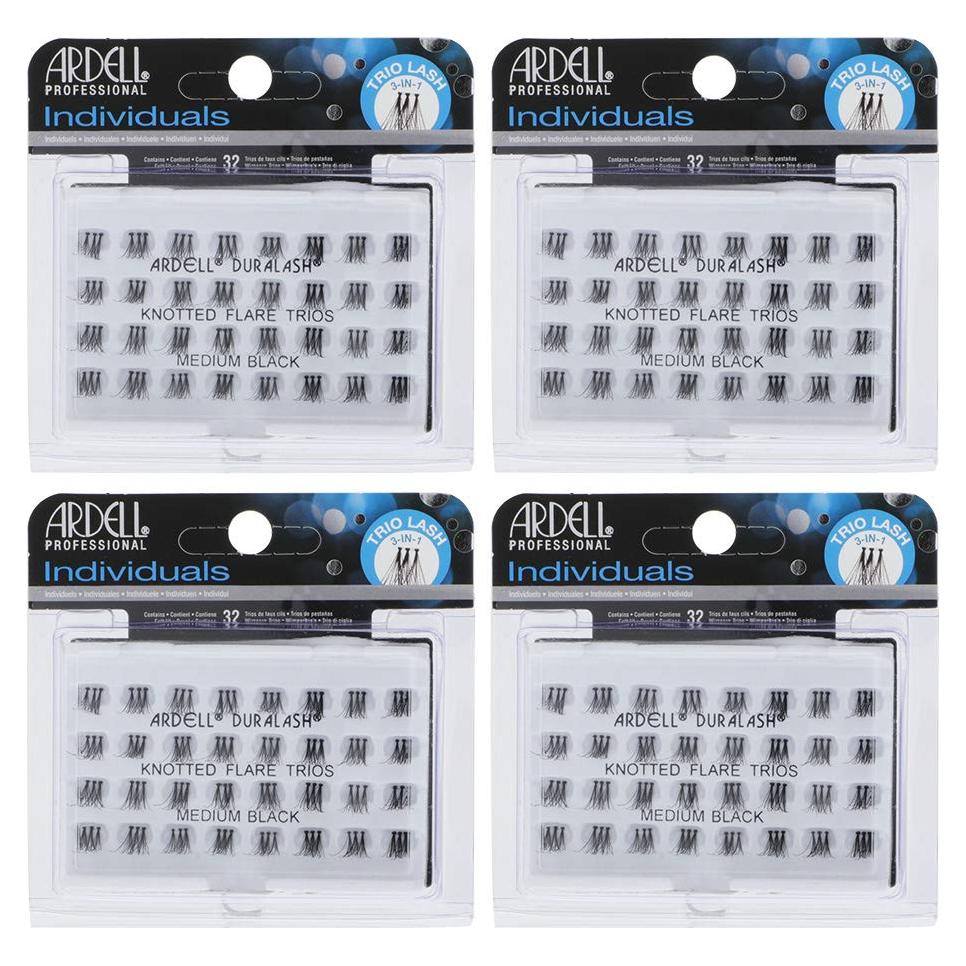 Pestañas Postizas Ardell Tríos Individuales Medianas Negras