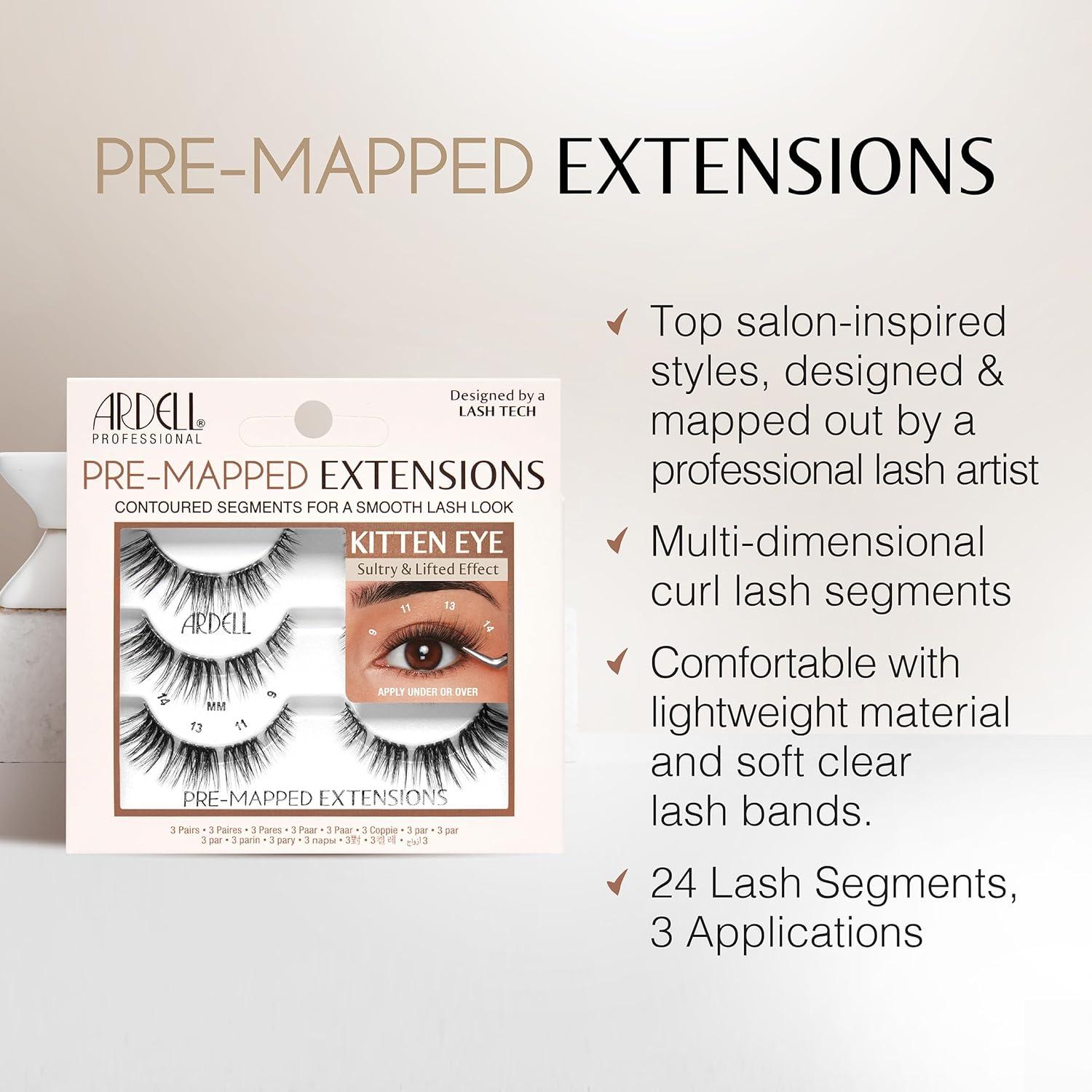 Extensiones de Pestañas Ardell Ojo Gatito - Paquete de 3